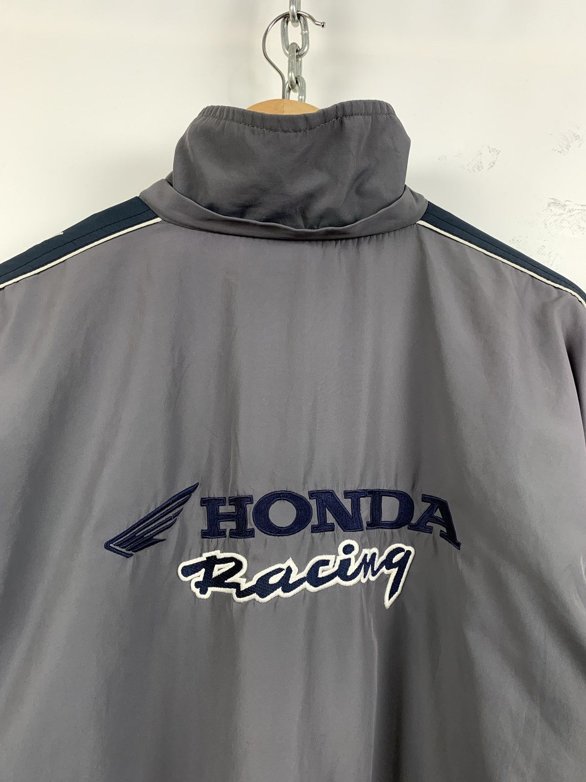 Honda Vintage Honda Racing Faded Grey Fleece Jacket Size US XL / EU 56 / 4 - 14 Thumbnail