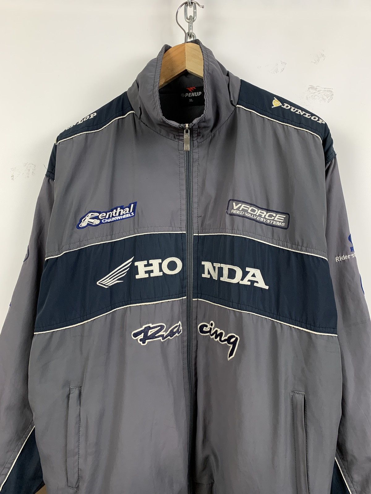 Honda Vintage Honda Racing Faded Grey Fleece Jacket Size US XL / EU 56 / 4 - 4 Thumbnail
