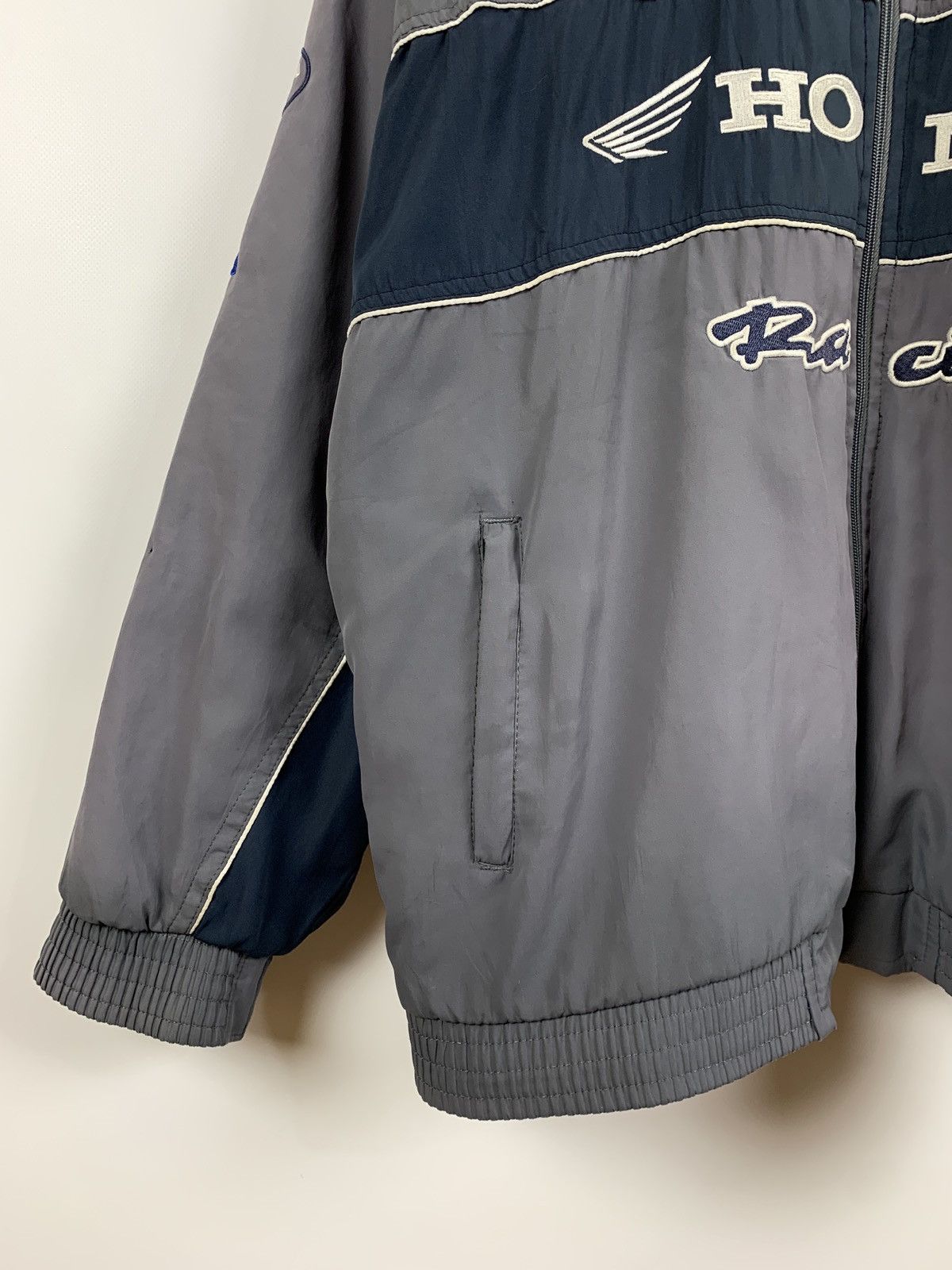 Honda Vintage Honda Racing Faded Grey Fleece Jacket Size US XL / EU 56 / 4 - 9 Thumbnail