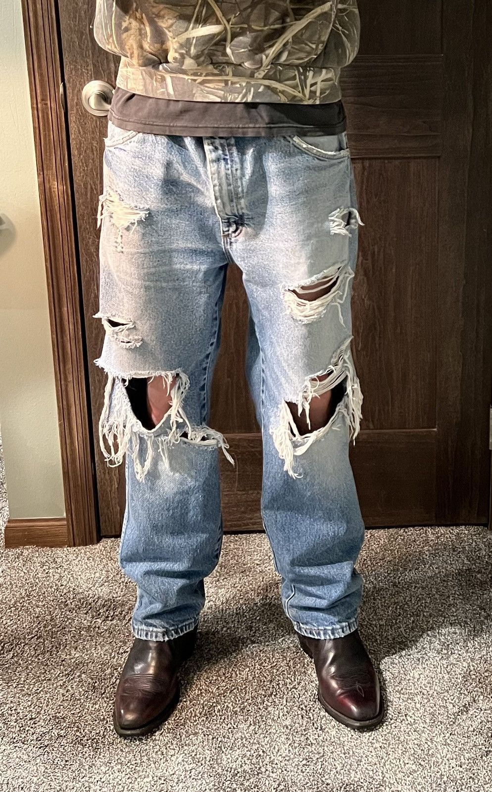 Japanese Brand × Vintage Distressed Denim 36x30 Size US 36 / EU 52 - 1 Thumbnail