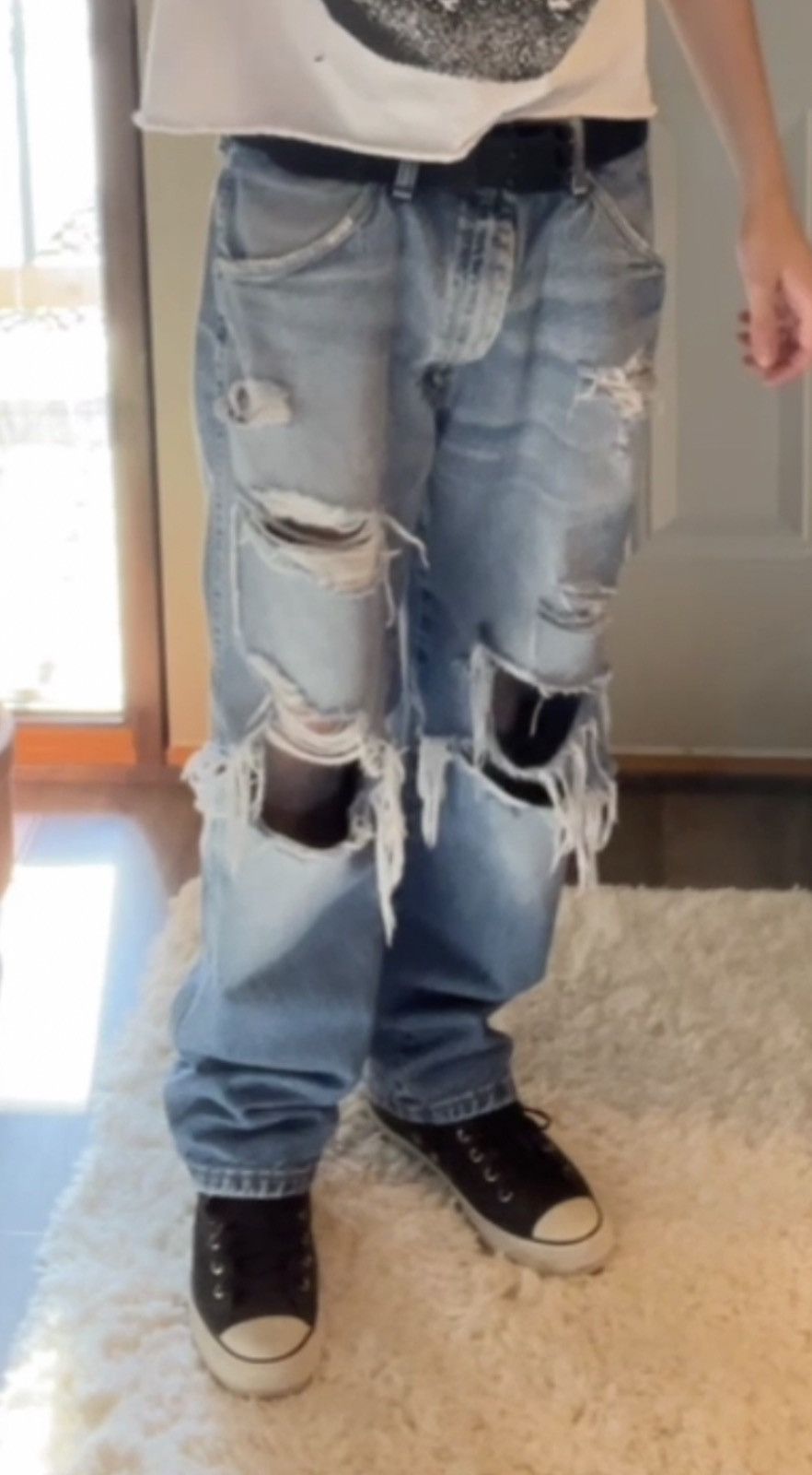Japanese Brand × Vintage Distressed Denim 36x30 Size US 36 / EU 52 - 3 Thumbnail