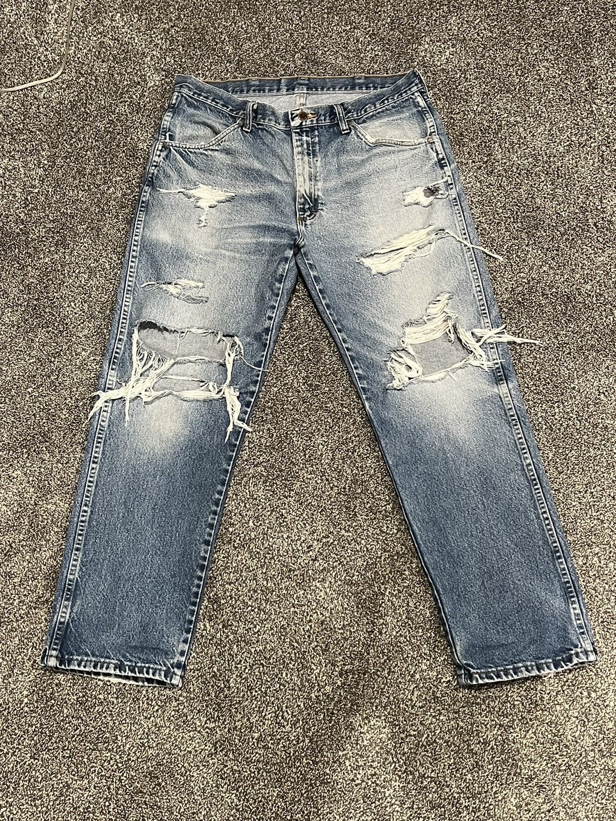 Japanese Brand × Vintage Distressed Denim 36x30 Size US 36 / EU 52 - 5 Thumbnail