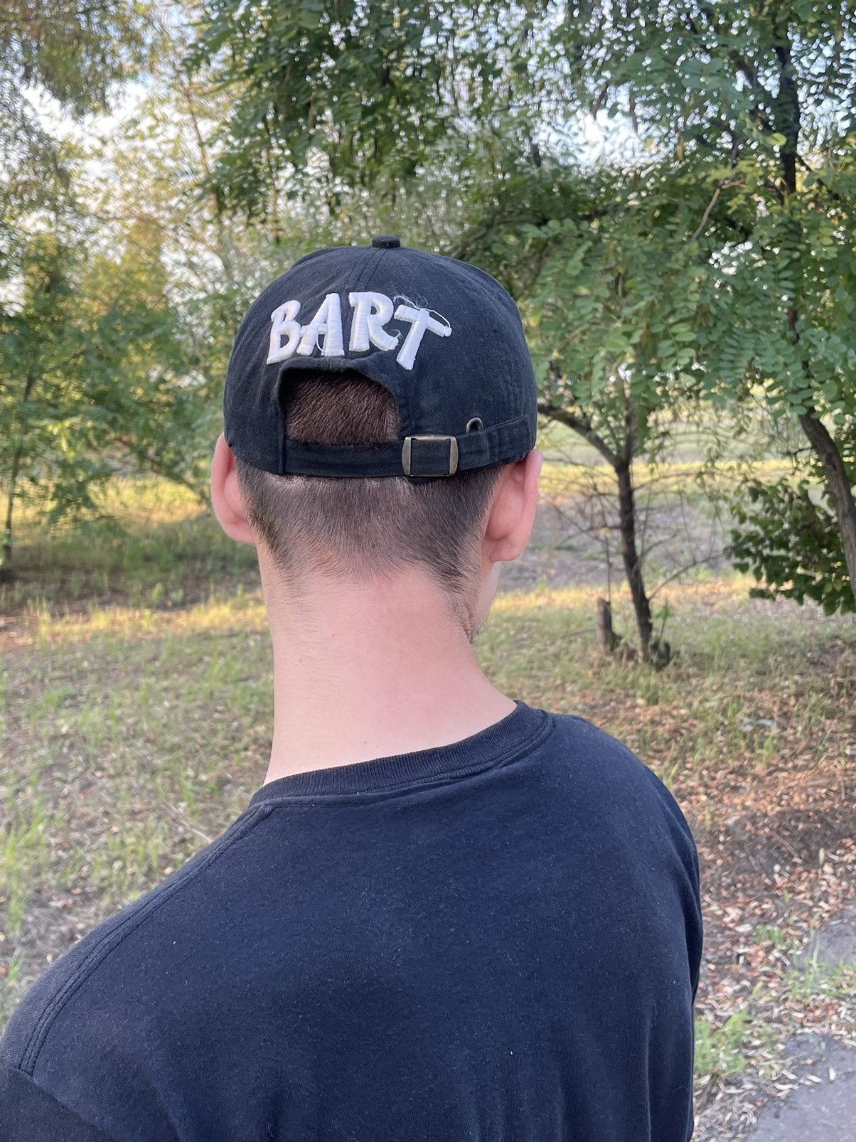 The Simpsons 1998 Vintage Bart Simpsons Y2K Style Faded Black Cap Hat Size ONE SIZE - 2 Thumbnail