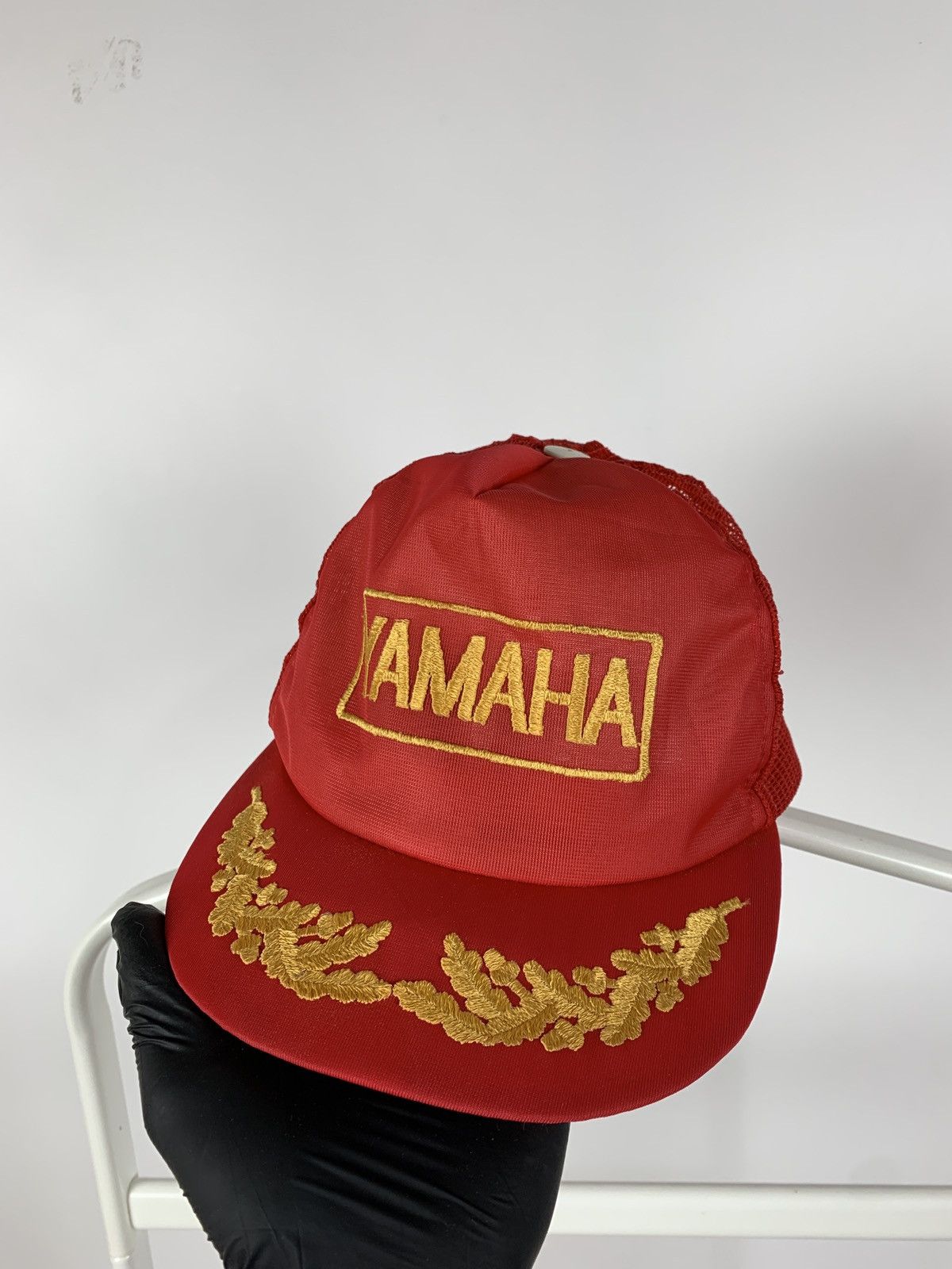 Vintage 80s Vintage Yamaha Red Racing Cap Size ONE SIZE - 3 Thumbnail