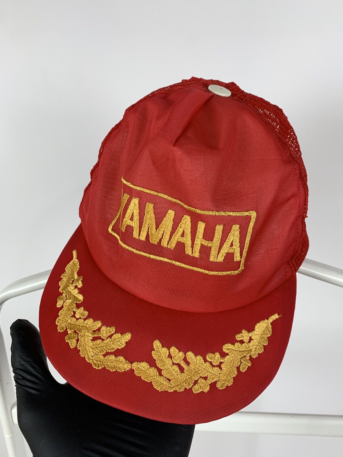 Vintage 80s Vintage Yamaha Red Racing Cap Size ONE SIZE - 4 Thumbnail