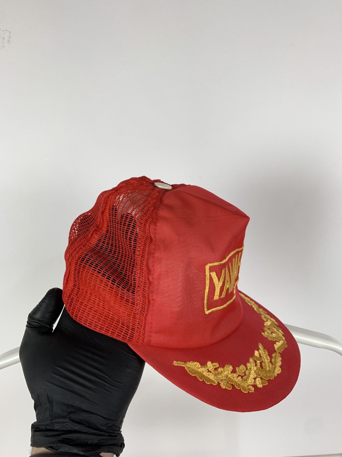 Vintage 80s Vintage Yamaha Red Racing Cap Size ONE SIZE - 5 Thumbnail