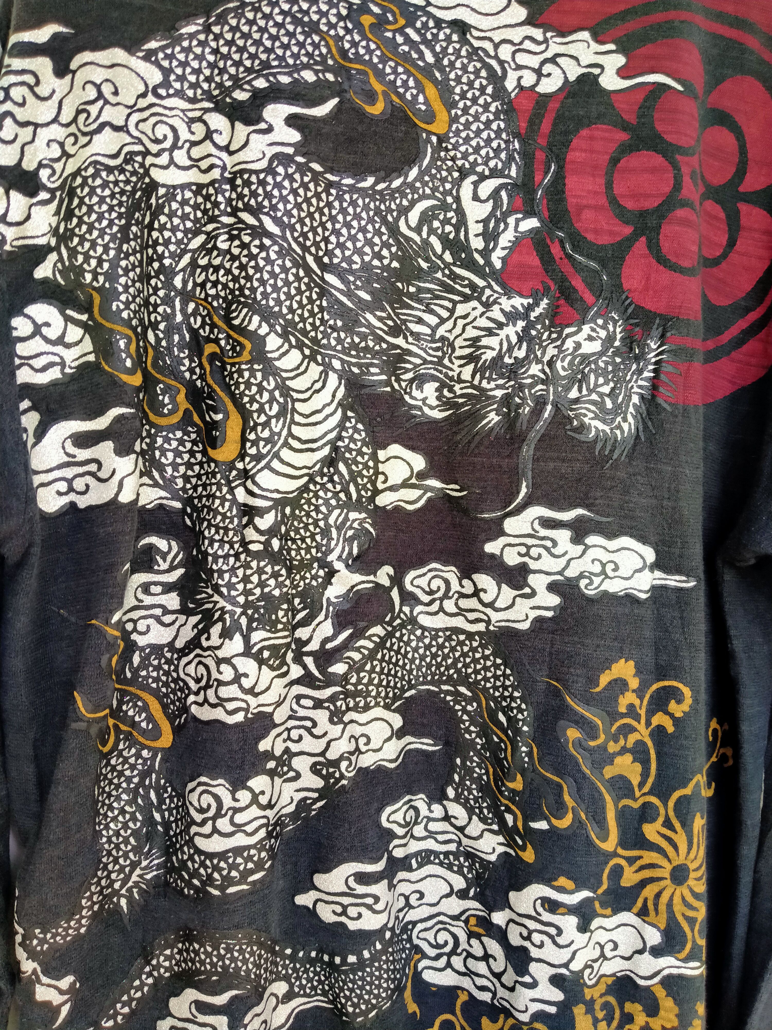 Japanese Brand Vintage Japanese Brand Sukajan Dragon Long Sleeve Tee Size US L / EU 52-54 / 3 - 6 Thumbnail