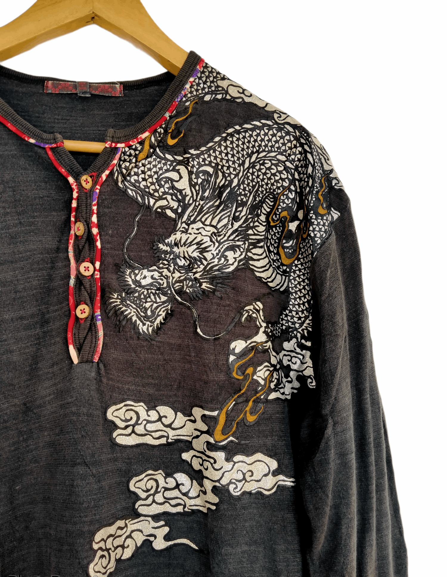 Japanese Brand Vintage Japanese Brand Sukajan Dragon Long Sleeve Tee Size US L / EU 52-54 / 3 - 4 Thumbnail