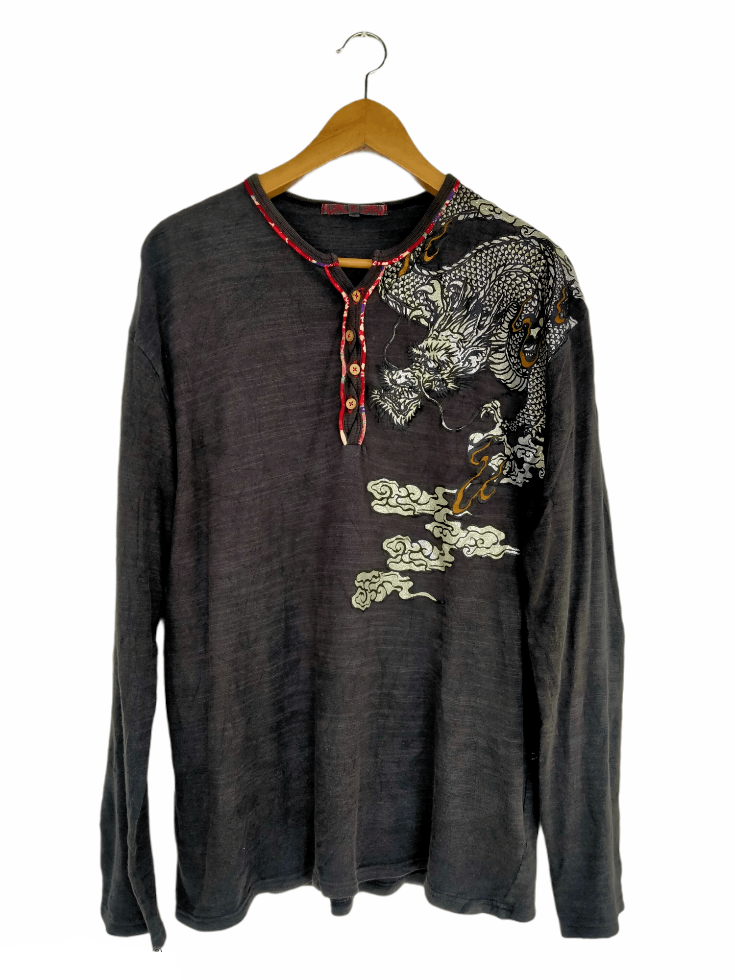 Japanese Brand Vintage Japanese Brand Sukajan Dragon Long Sleeve Tee Size US L / EU 52-54 / 3 - 2 Thumbnail