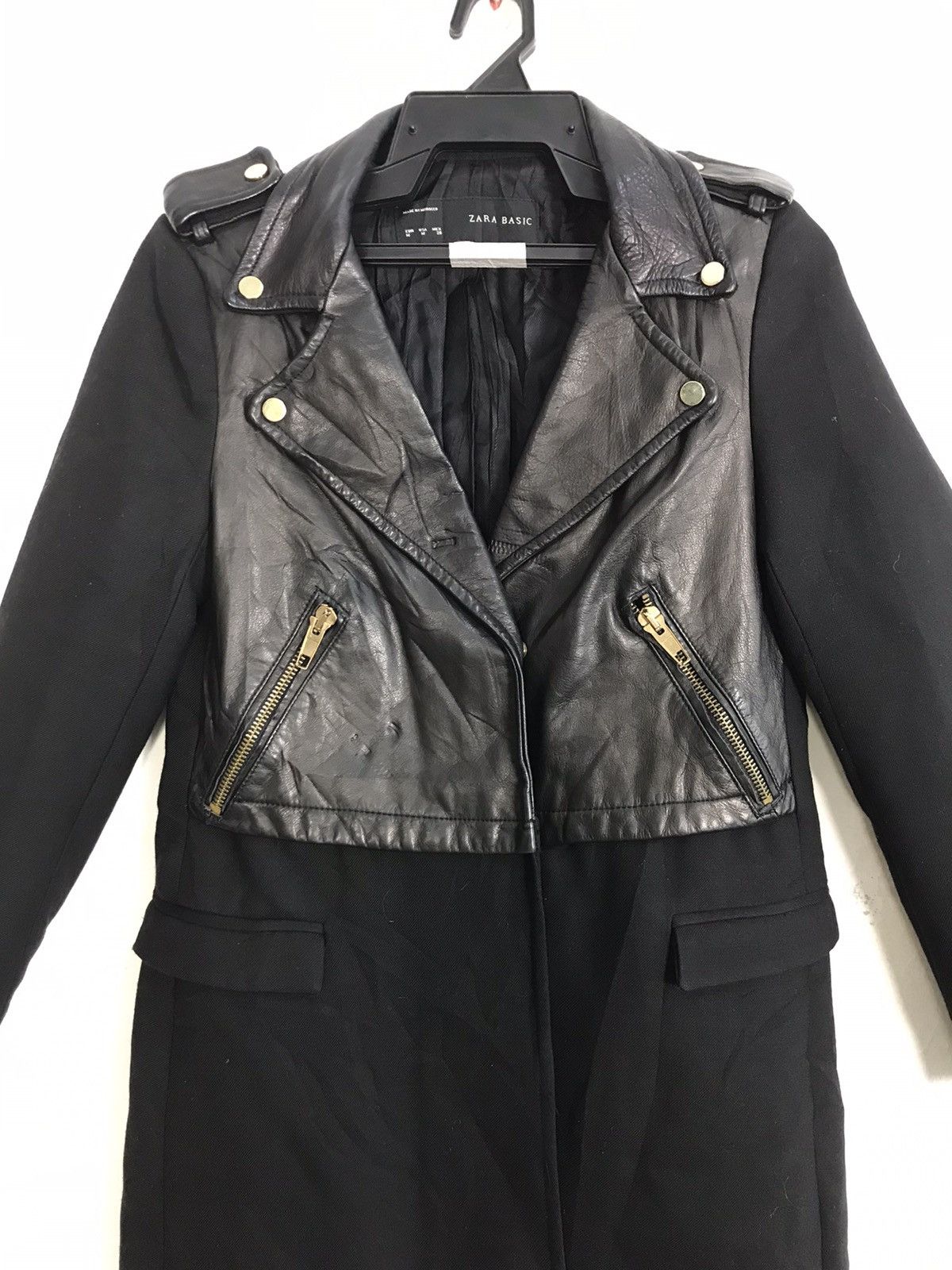 Grailed × Zara Zara Basic Padded Zipper Multi Pocket Leather Outerwear Size US S / EU 44-46 / 1 - 3 Thumbnail