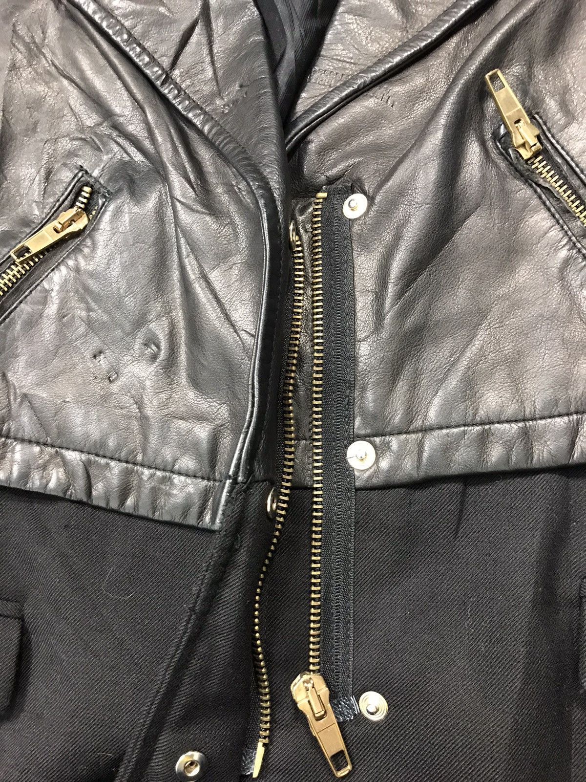 Grailed × Zara Zara Basic Padded Zipper Multi Pocket Leather Outerwear Size US S / EU 44-46 / 1 - 4 Thumbnail