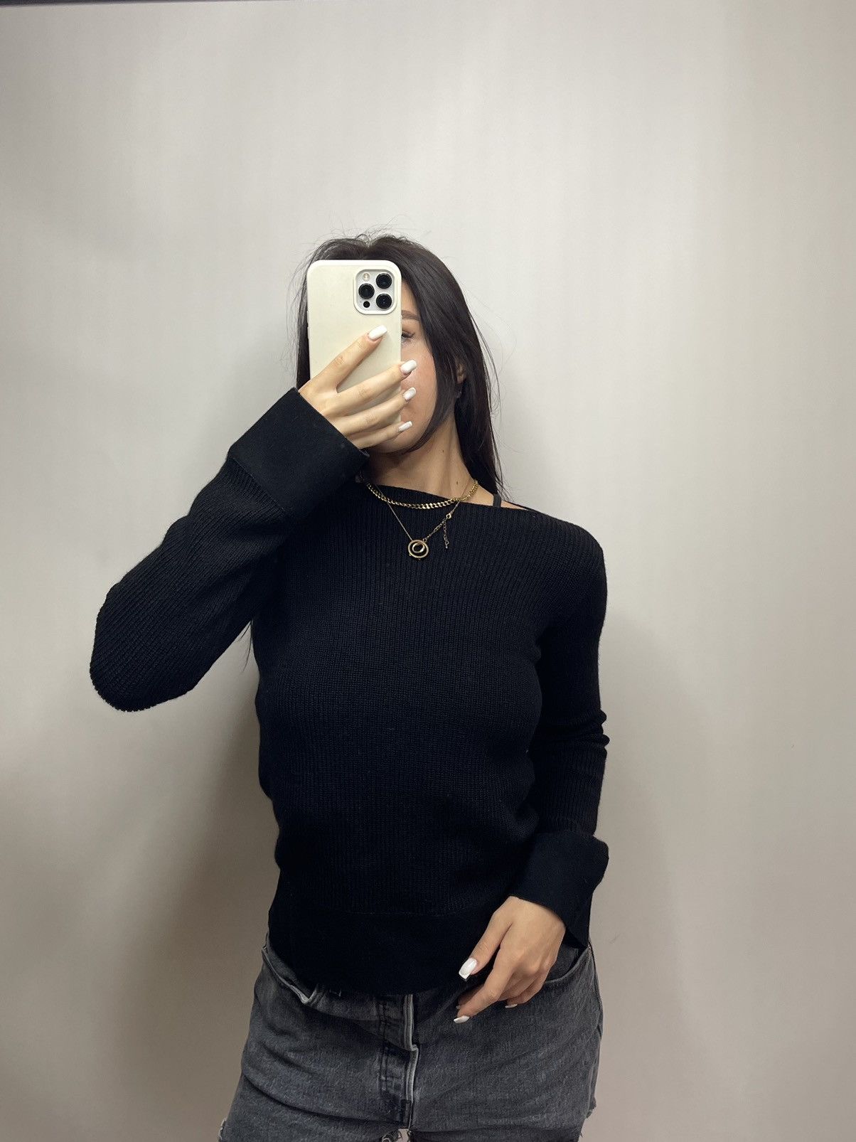 Emporio Armani Vintage Emporio Armani Women’s Wool Cable Sweater Size XS / US 0-2 / IT 36-38 - 2 Thumbnail
