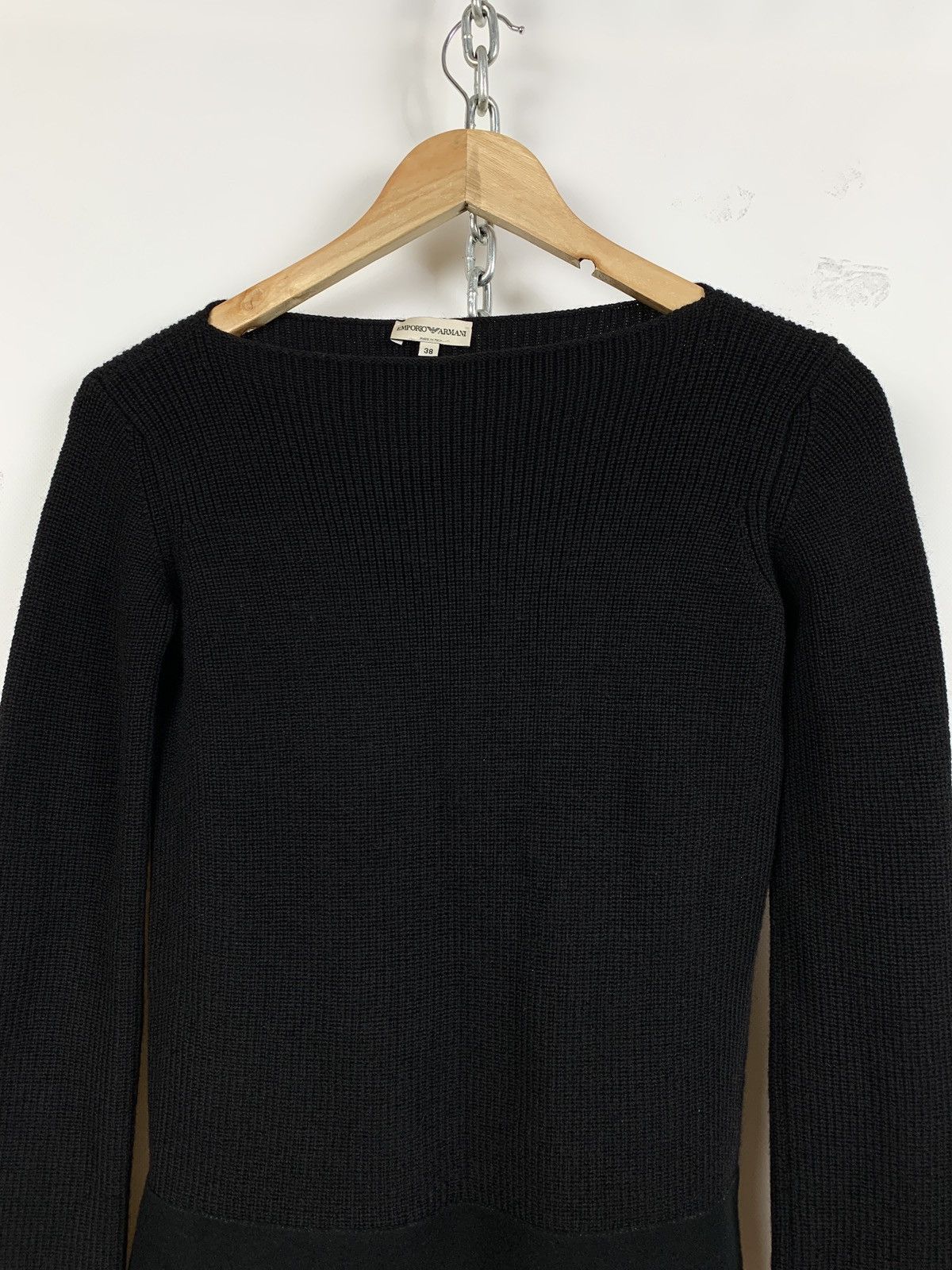 Emporio Armani Vintage Emporio Armani Women’s Wool Cable Sweater Size XS / US 0-2 / IT 36-38 - 5 Thumbnail
