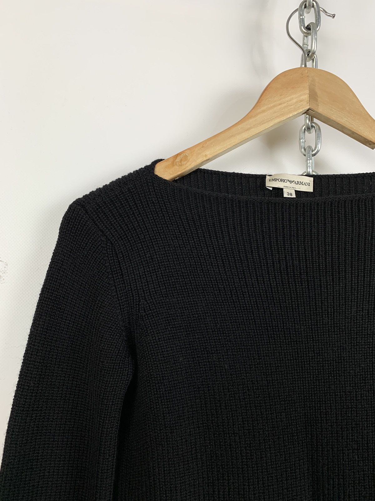 Emporio Armani Vintage Emporio Armani Women’s Wool Cable Sweater Size XS / US 0-2 / IT 36-38 - 11 Thumbnail