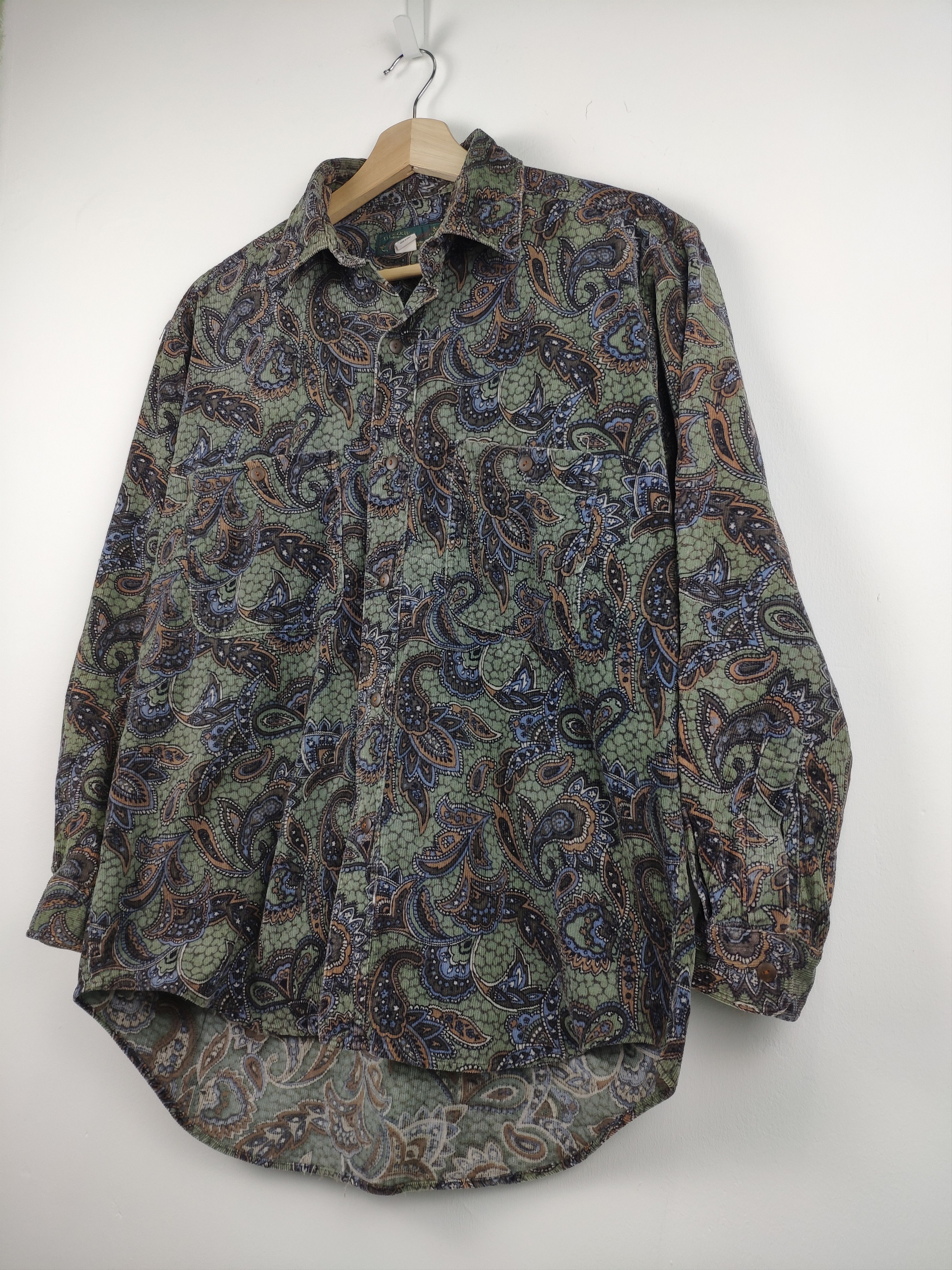Flannel × Vintage Vintage Flannel Paisley Corduroy Style Size M / US 6-8 / IT 42-44 - 2 Thumbnail