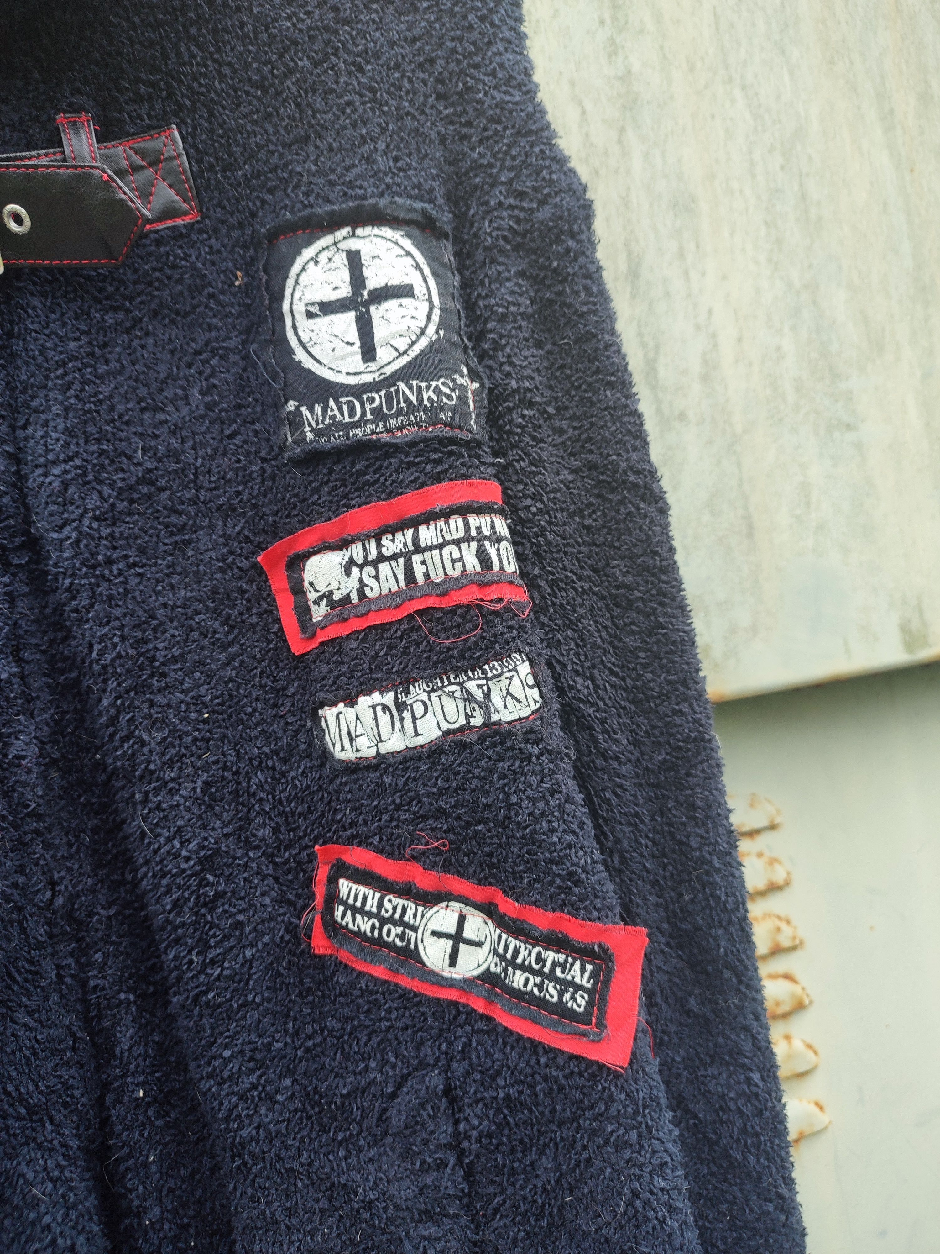 Seditionaries MAD PUNK Gothic Fleece Coat – Buckles, Patches, Skull Zip Size US M / EU 48-50 / 2 - 9 Thumbnail