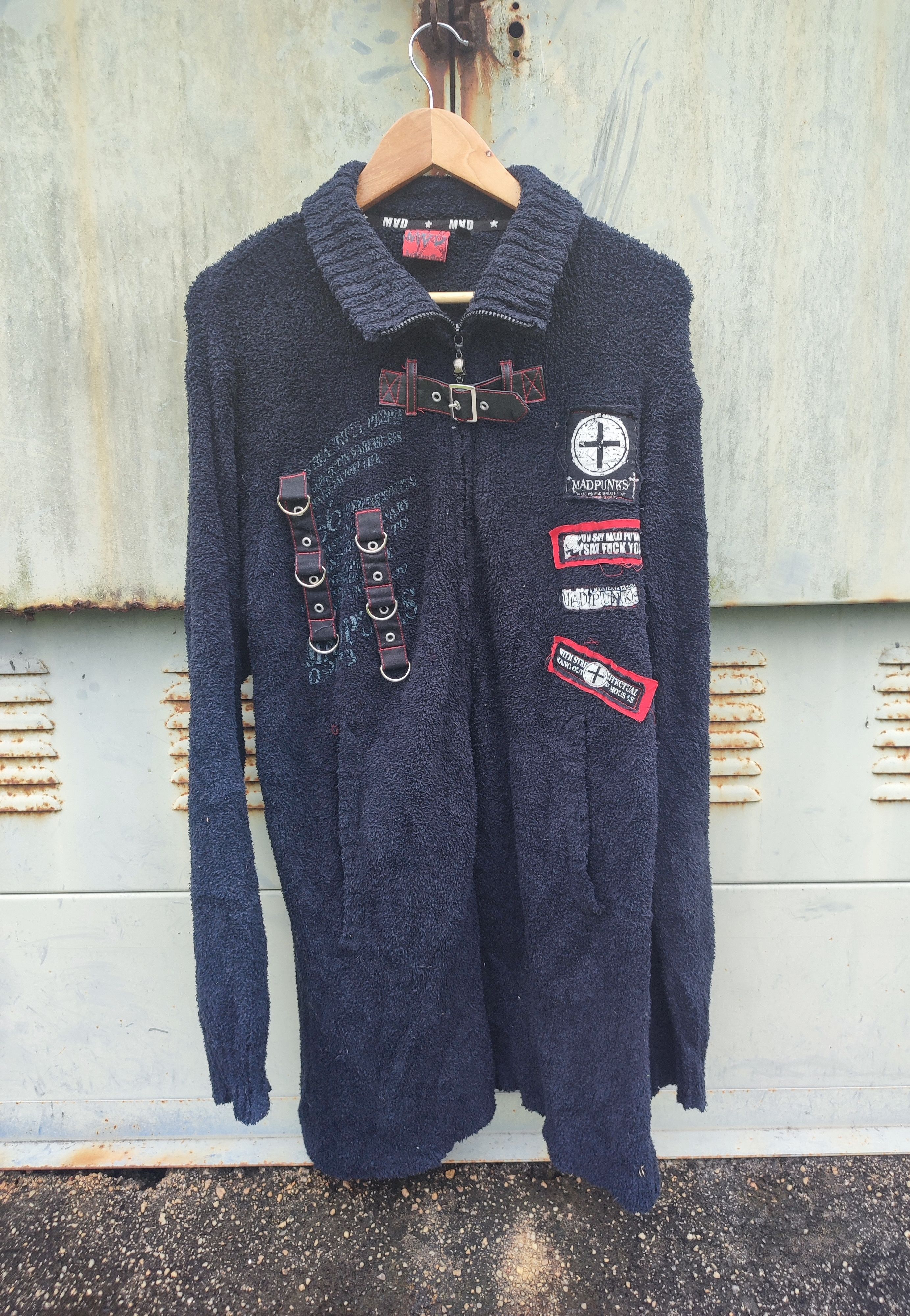 Seditionaries MAD PUNK Gothic Fleece Coat – Buckles, Patches, Skull Zip Size US M / EU 48-50 / 2 - 1 Thumbnail