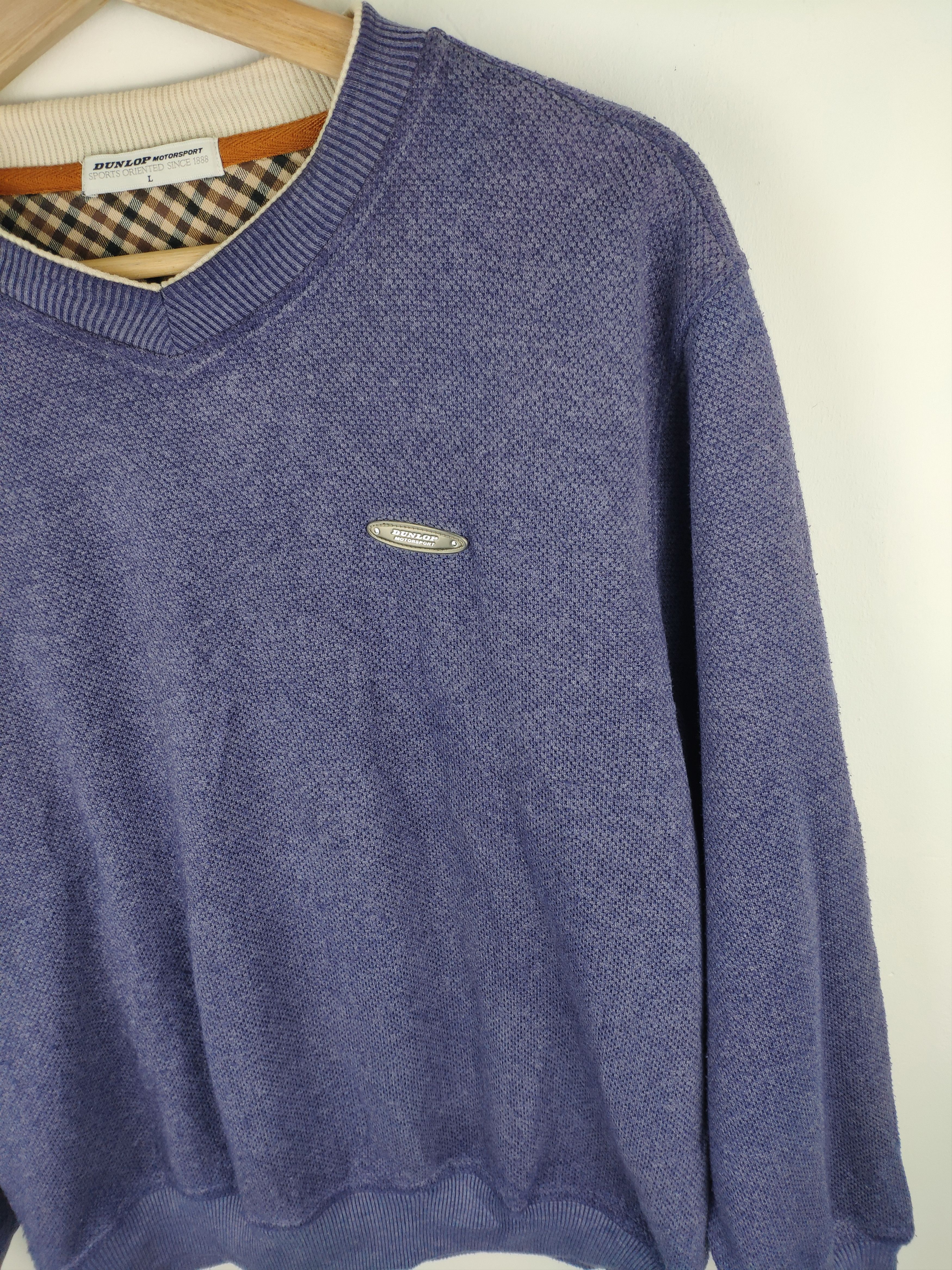 Dunlop × Japanese Brand × Vintage Vintage Dunlop Motorsports Sweater Crewneck Size US M / EU 48-50 / 2 - 3 Thumbnail