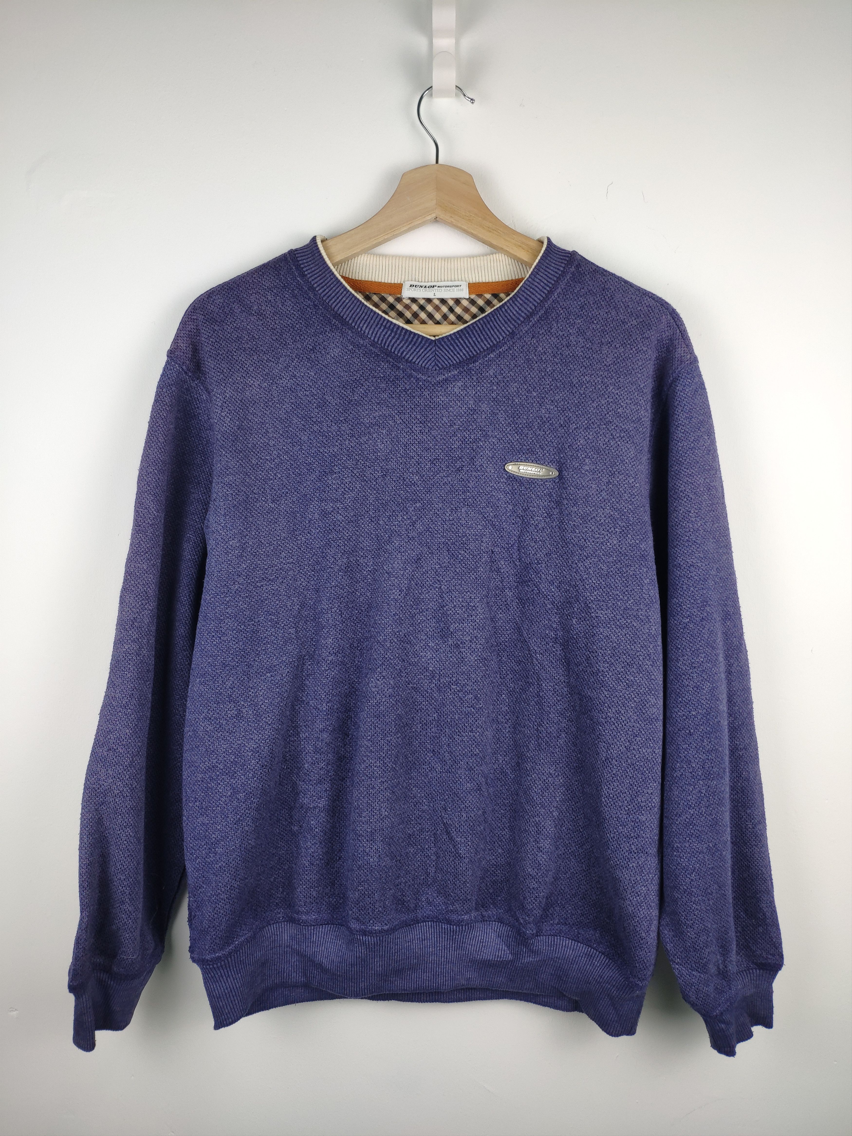 Dunlop × Japanese Brand × Vintage Vintage Dunlop Motorsports Sweater Crewneck Size US M / EU 48-50 / 2 - 1 Thumbnail