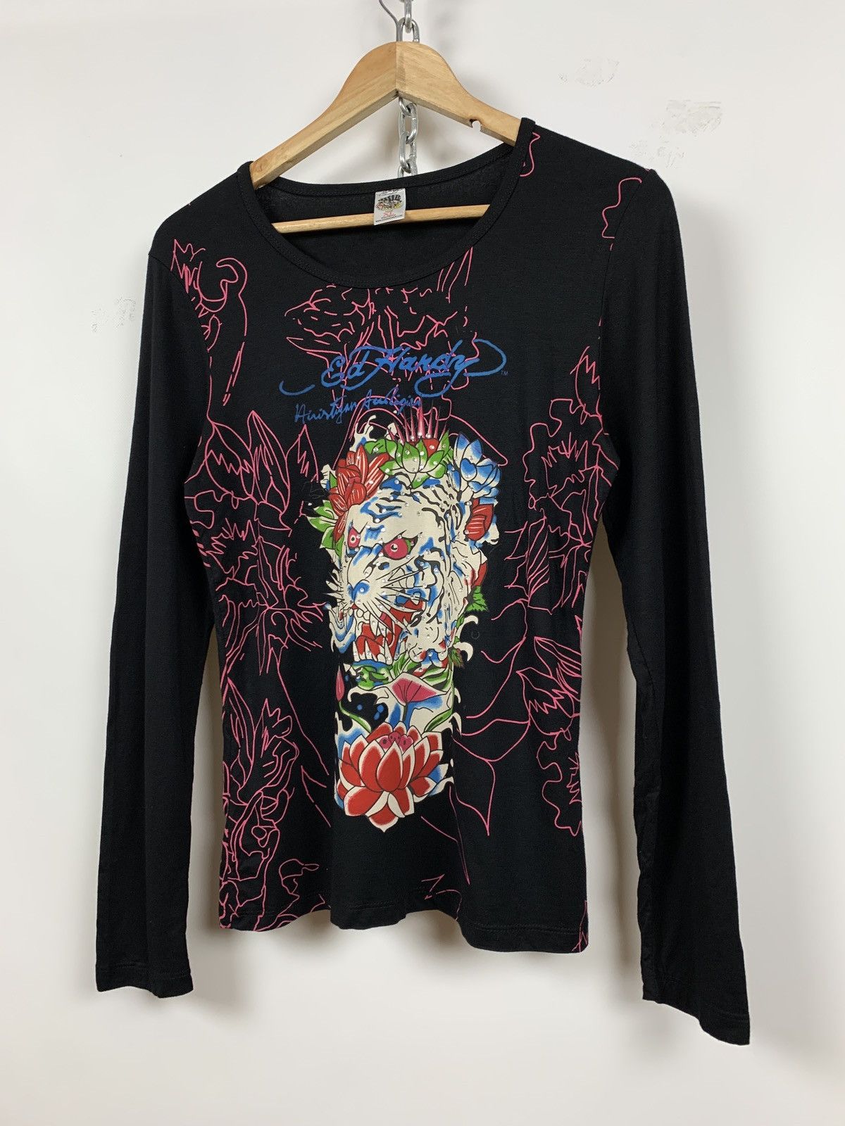 Christian Audigier Women’s Ed Hardy by Christian Audigier Y2K Long Sleeve Shirt Size L / US 10 / IT 46 - 5 Thumbnail