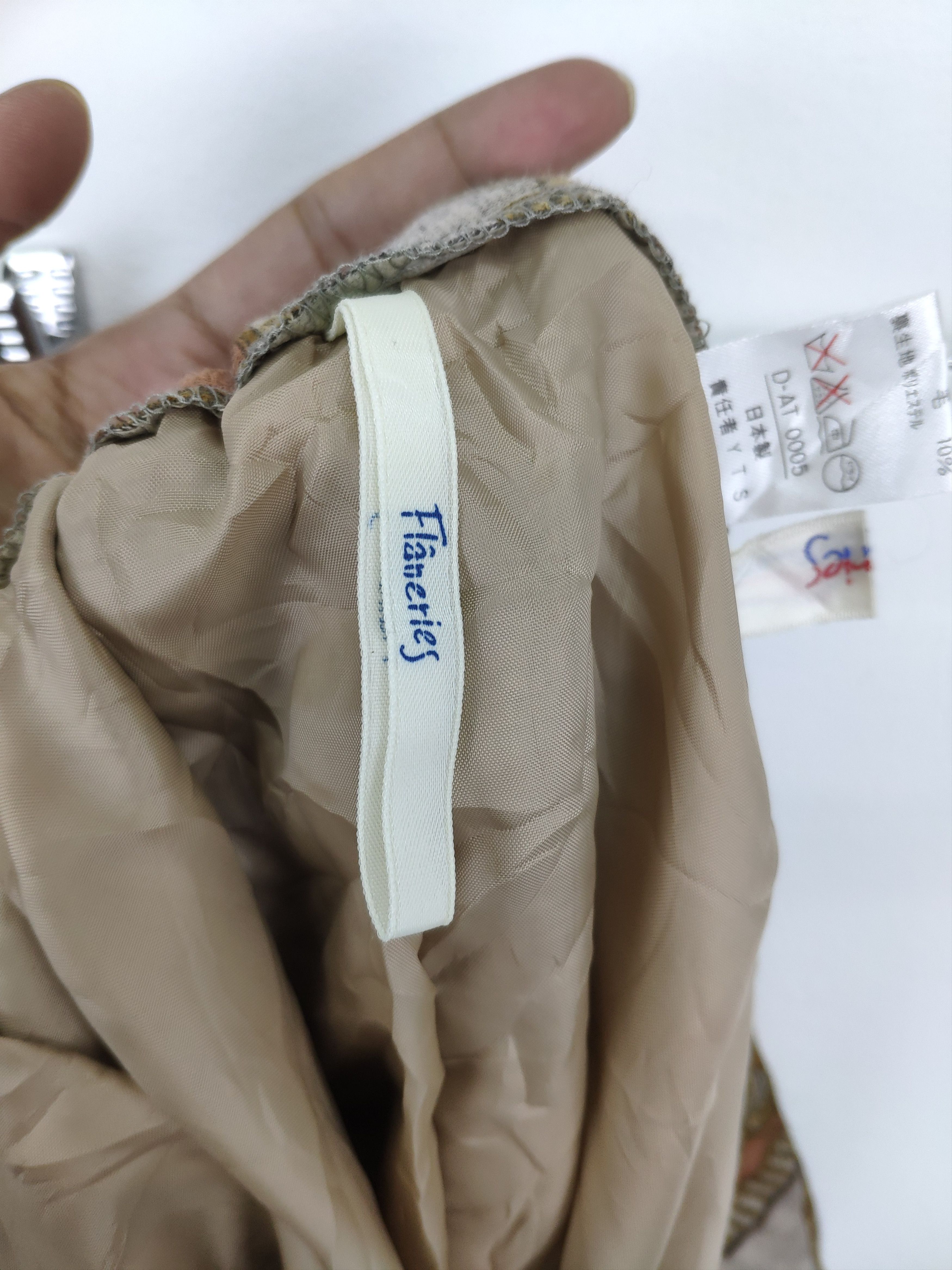 Designer × Japanese Brand Inspired Hermes Style Mini Skirt Wool Flaneris Size 25" / US 0 / IT 36 - 4 Thumbnail