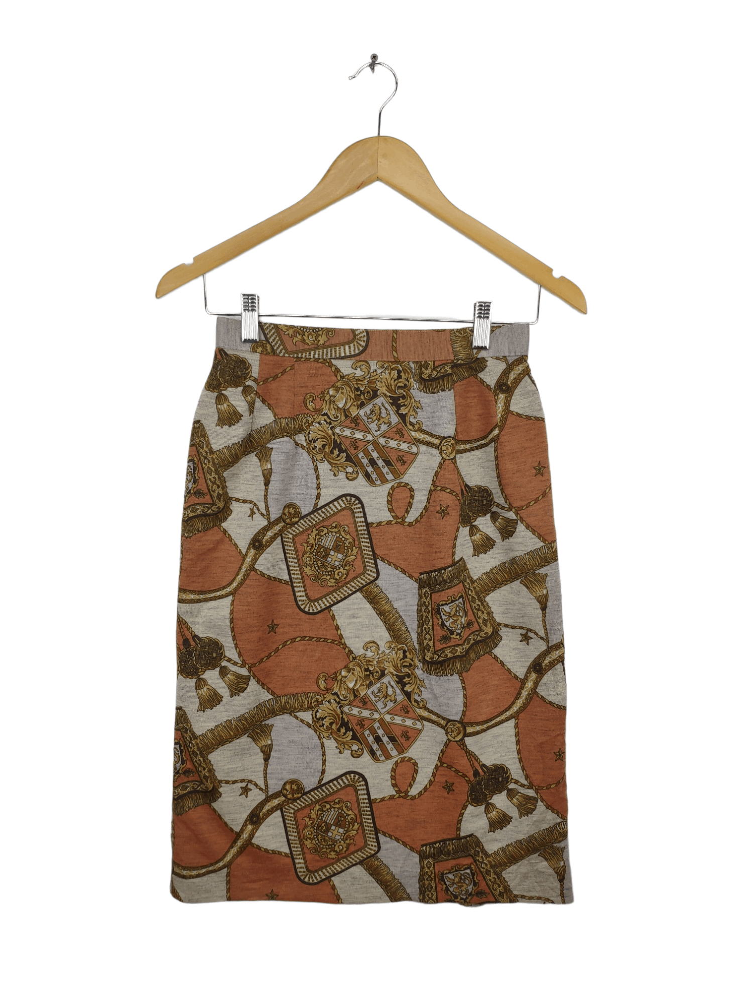 Designer × Japanese Brand Inspired Hermes Style Mini Skirt Wool Flaneris Size 25" / US 0 / IT 36 - 1 Thumbnail