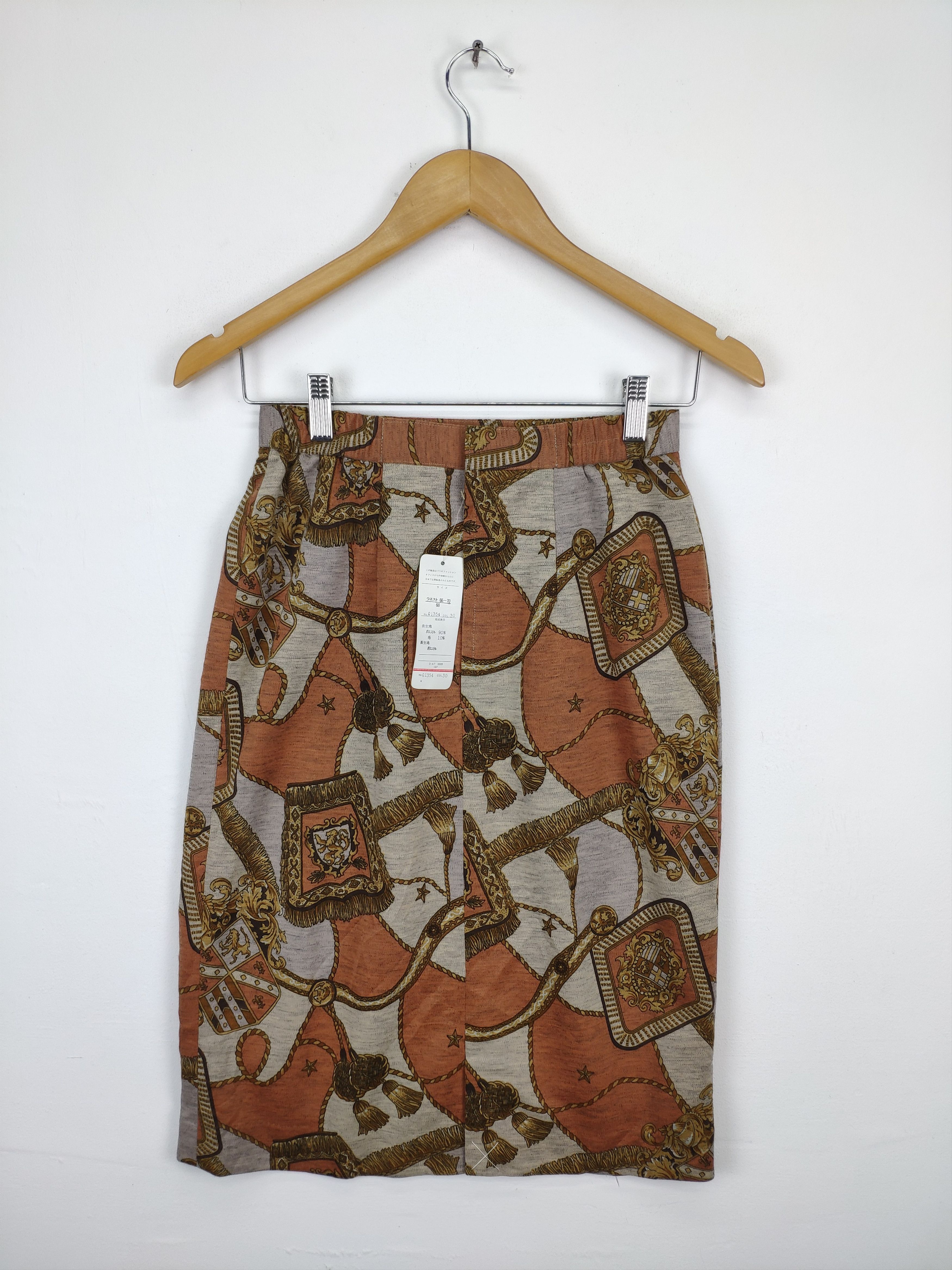 Designer × Japanese Brand Inspired Hermes Style Mini Skirt Wool Flaneris Size 25" / US 0 / IT 36 - 10 Thumbnail