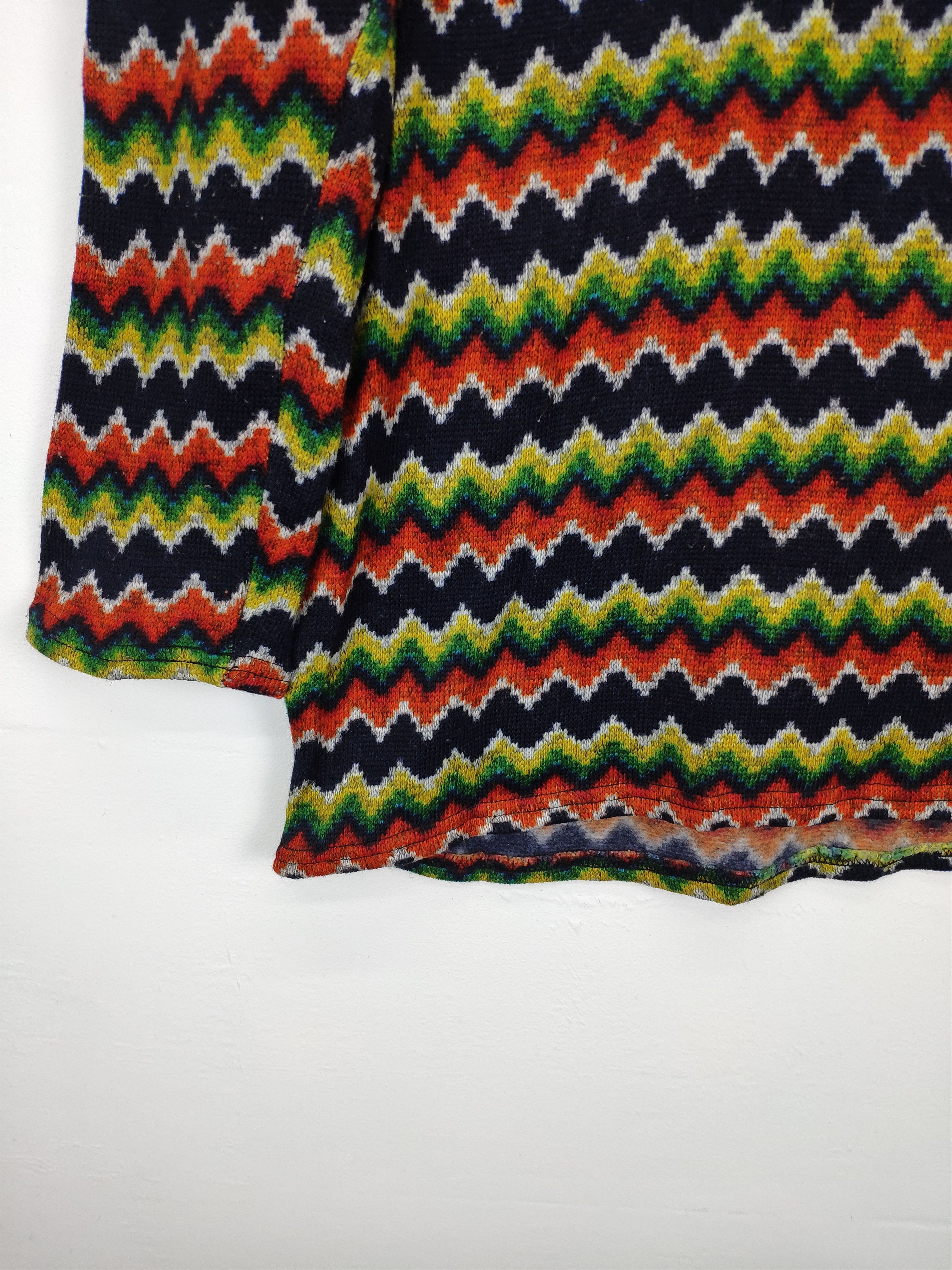 Aran Sweater Market × Japanese Brand × Rainbow Vintage Sweater Rainbow Turtle Neck Size US M / EU 48-50 / 2 - 6 Thumbnail