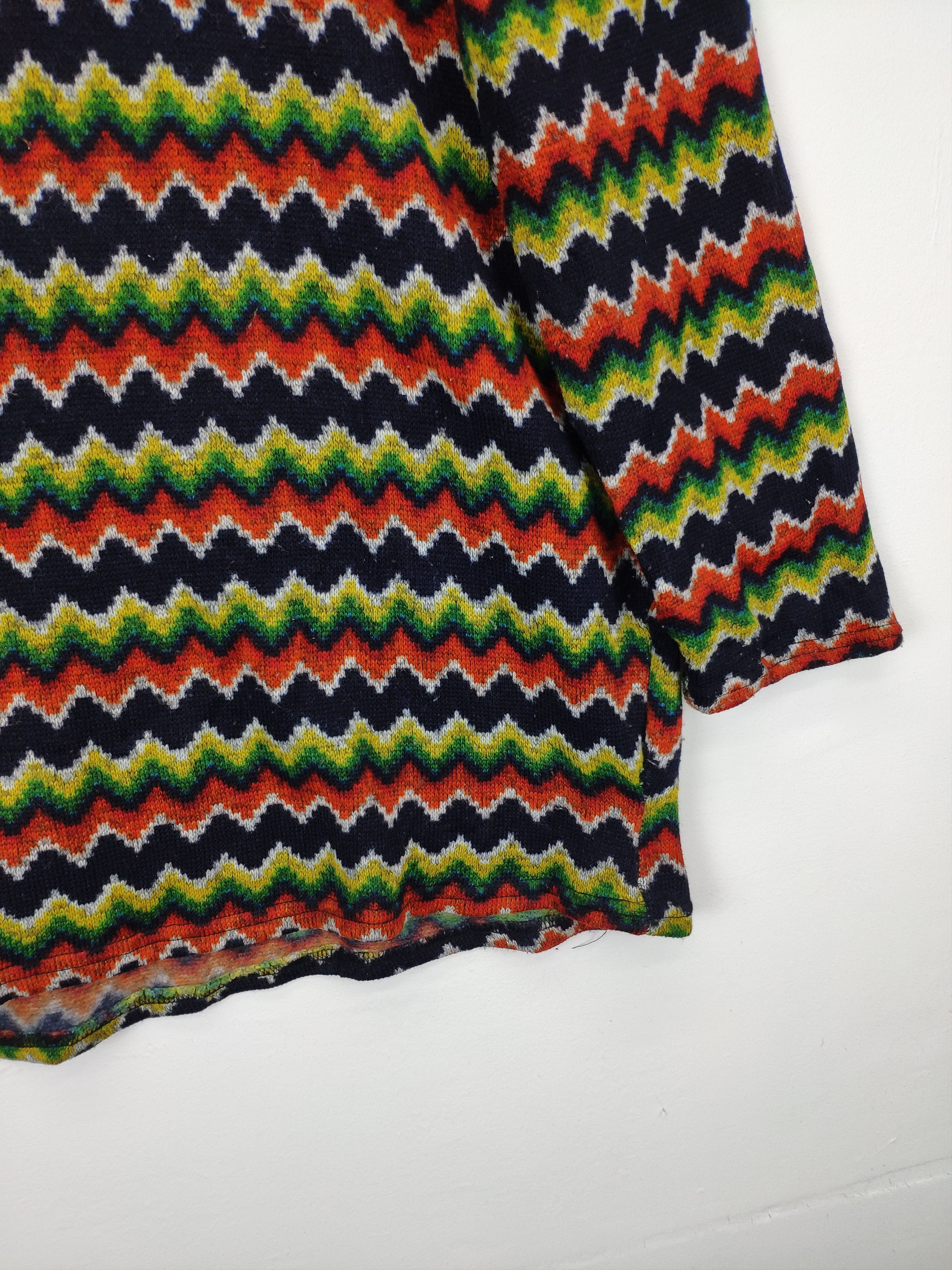 Aran Sweater Market × Japanese Brand × Rainbow Vintage Sweater Rainbow Turtle Neck Size US M / EU 48-50 / 2 - 7 Thumbnail