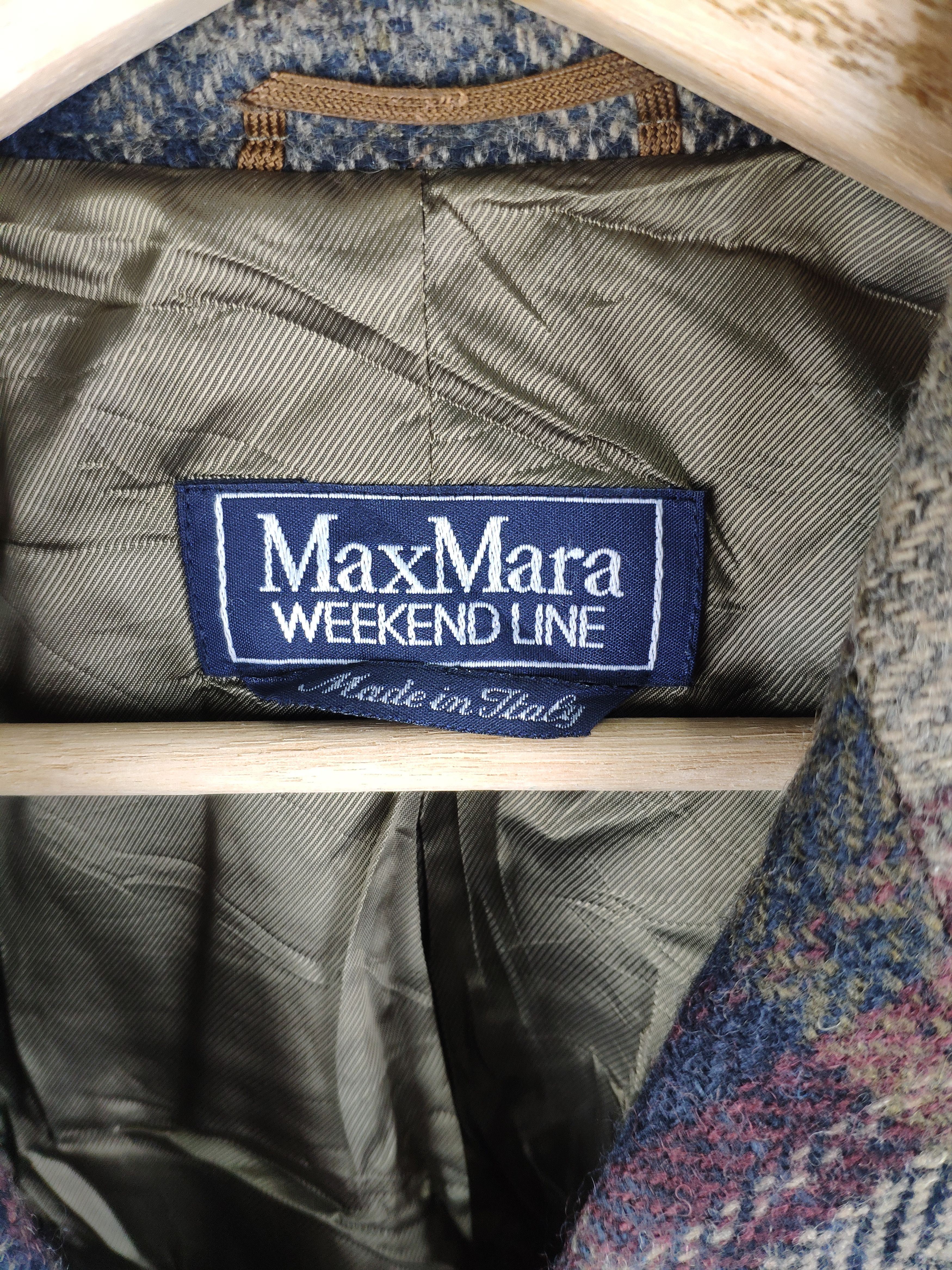 Max Mara Max Mara Wool Blazer Shadow Plaid Size S / US 4 / IT 40 - 4 Thumbnail