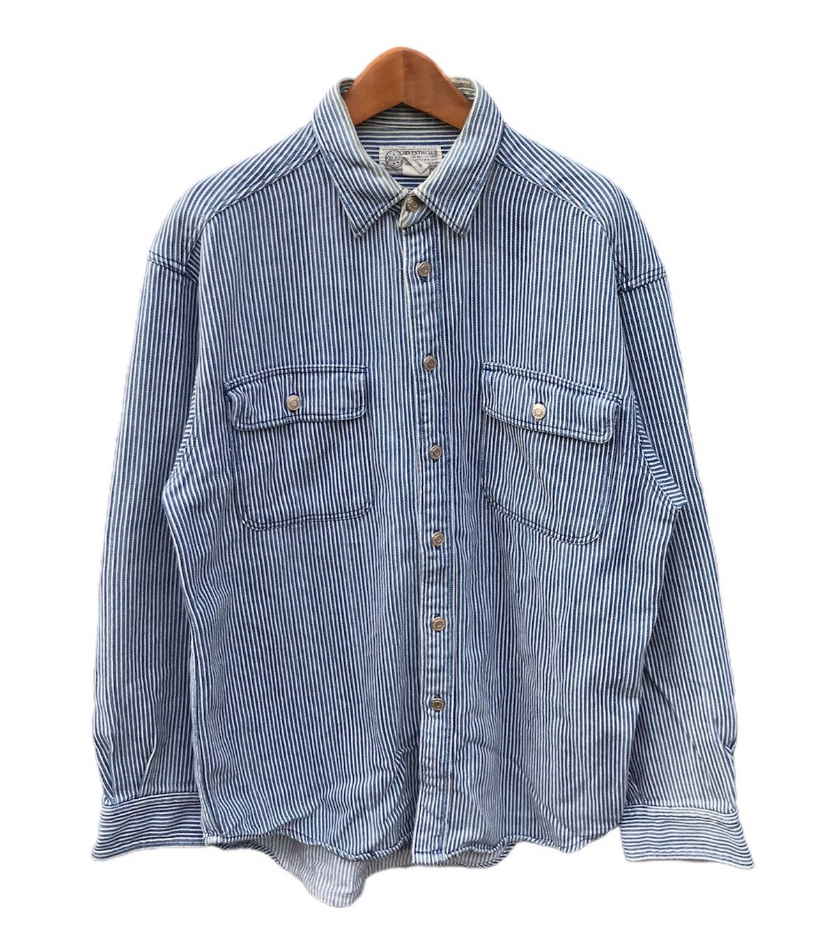 Japanese Brand × Vintage Vintage Antique club hikori double pocket shirts Size US M / EU 48-50 / 2 - 1 Thumbnail