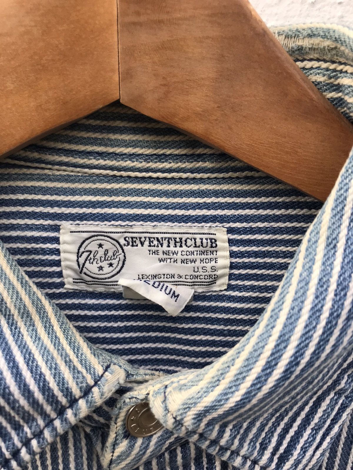 Japanese Brand × Vintage Vintage Antique club hikori double pocket shirts Size US M / EU 48-50 / 2 - 2 Thumbnail
