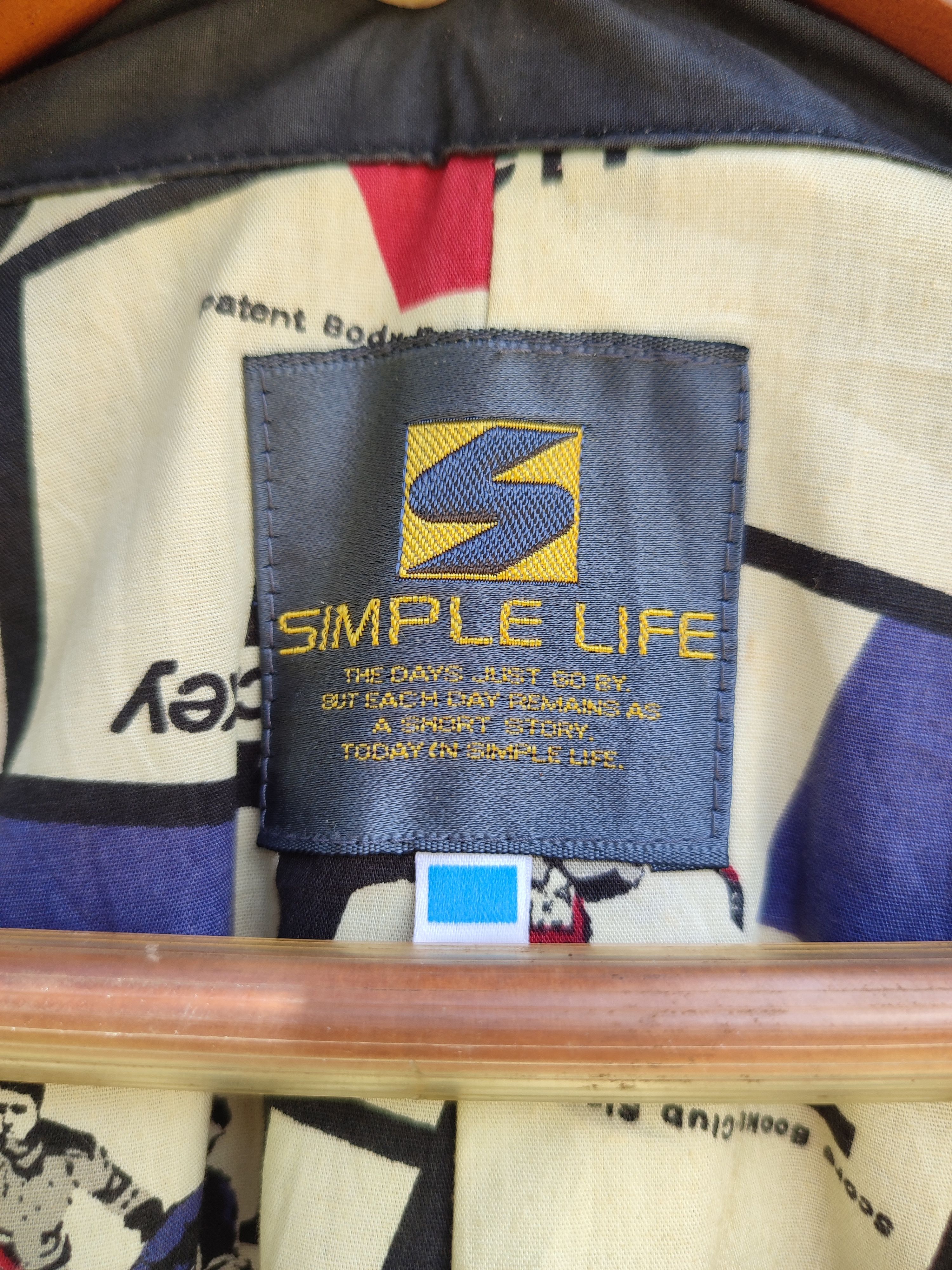 Japanese Brand Vintage SIMPLE LIFE Japan Jacket – Graphic Lining, 80s Style Size US XL / EU 56 / 4 - 18 Thumbnail