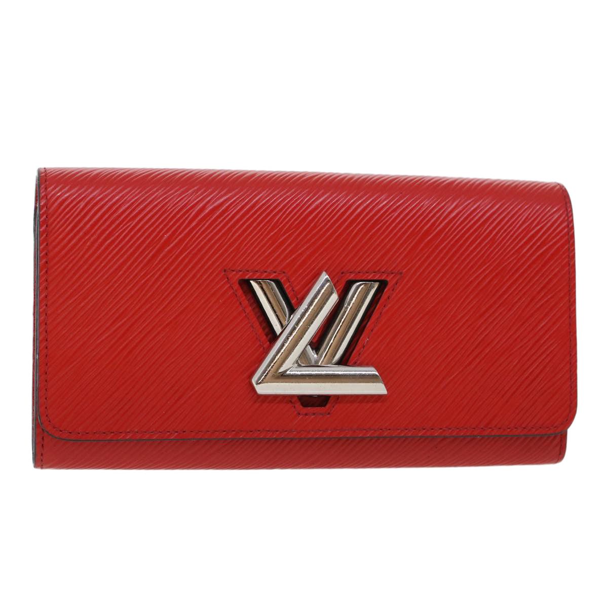 Louis Vuitton LV Twist Wallet Long Wallet Red Epi Leather M61179 Auth Epi  [A]