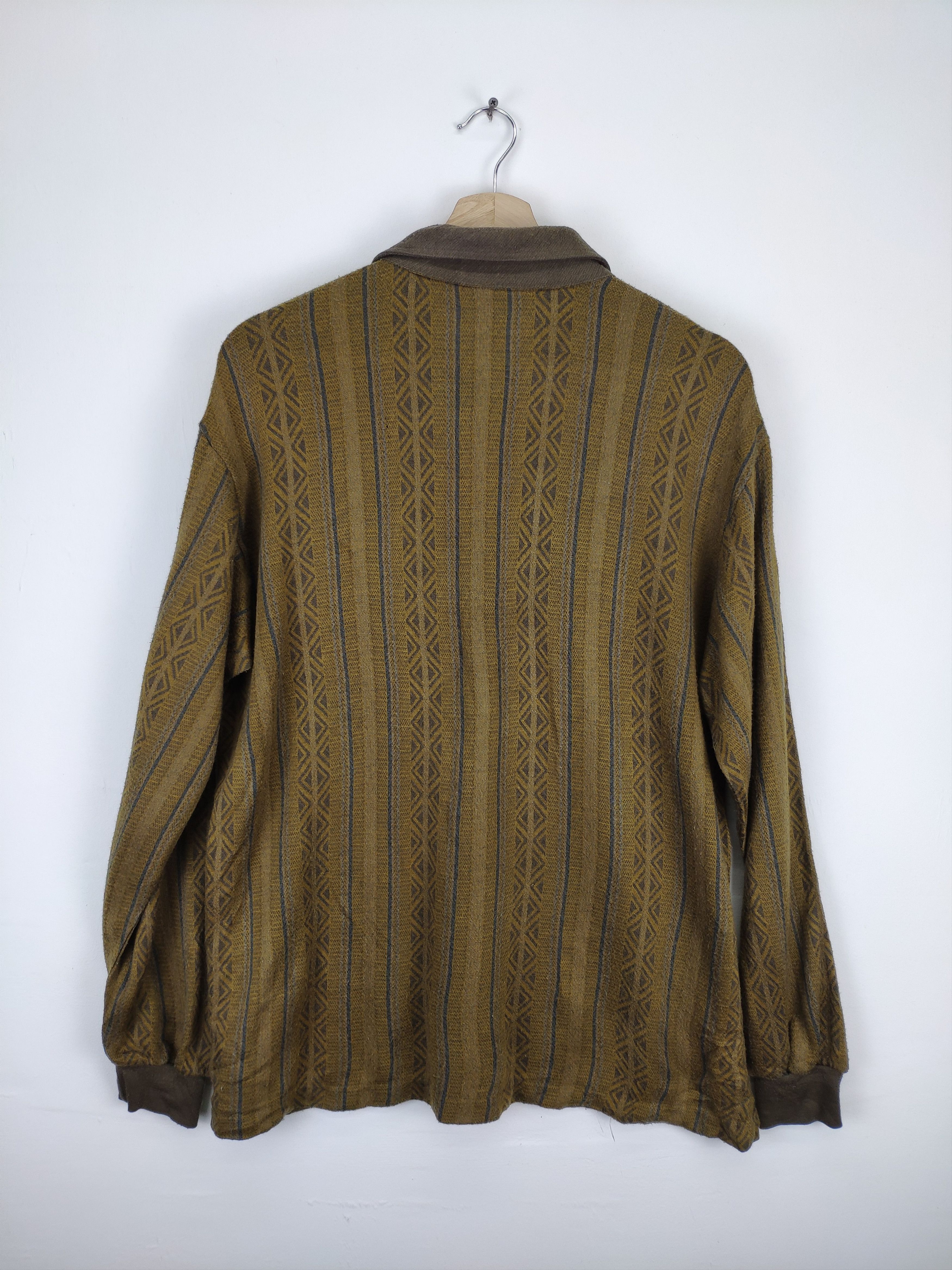 Japanese Brand × Vintage Vintage Wool Polo Shirt Long Sleeve Native Size US M / EU 48-50 / 2 - 11 Thumbnail