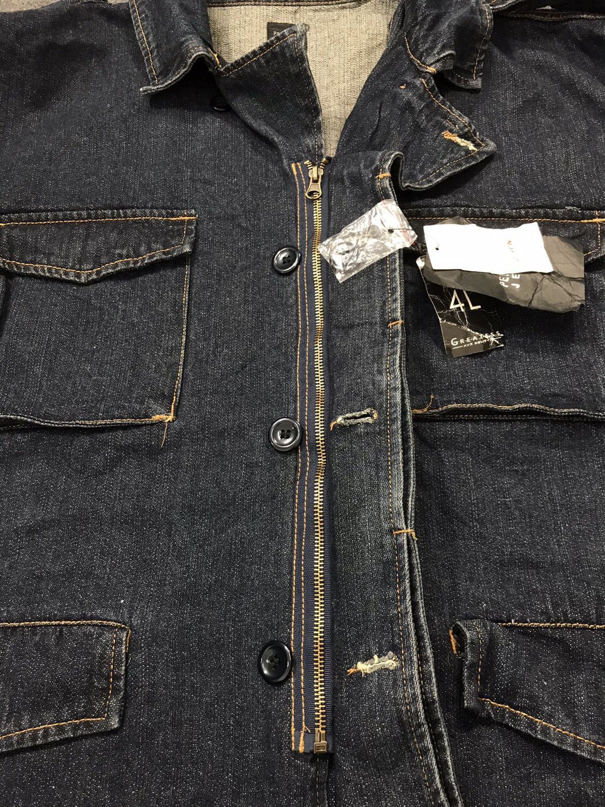 PERSON'S × Vintage 90s Person’s Indigo Denim Jacket Dark Wash Multi Pocket Size US XXL / EU 58 / 5 - 6 Thumbnail