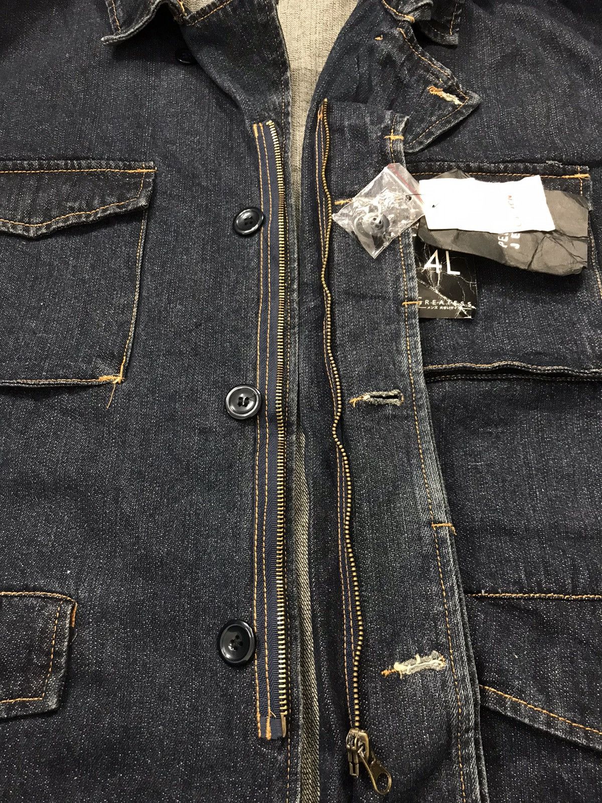 PERSON'S × Vintage 90s Person’s Indigo Denim Jacket Dark Wash Multi Pocket Size US XXL / EU 58 / 5 - 7 Thumbnail