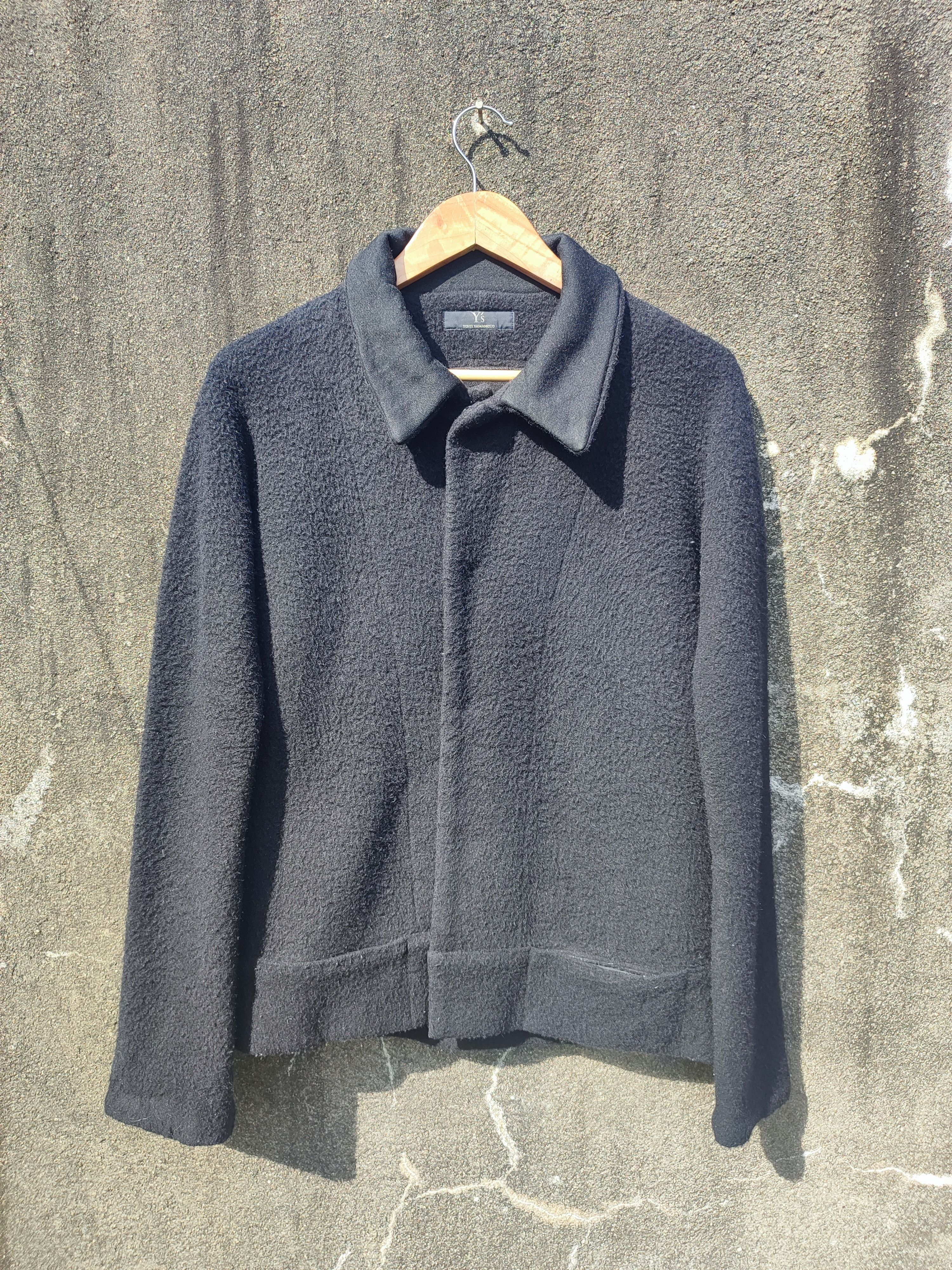 Y's Yohji Yamamoto Black Wool Textured Jacket (2000)