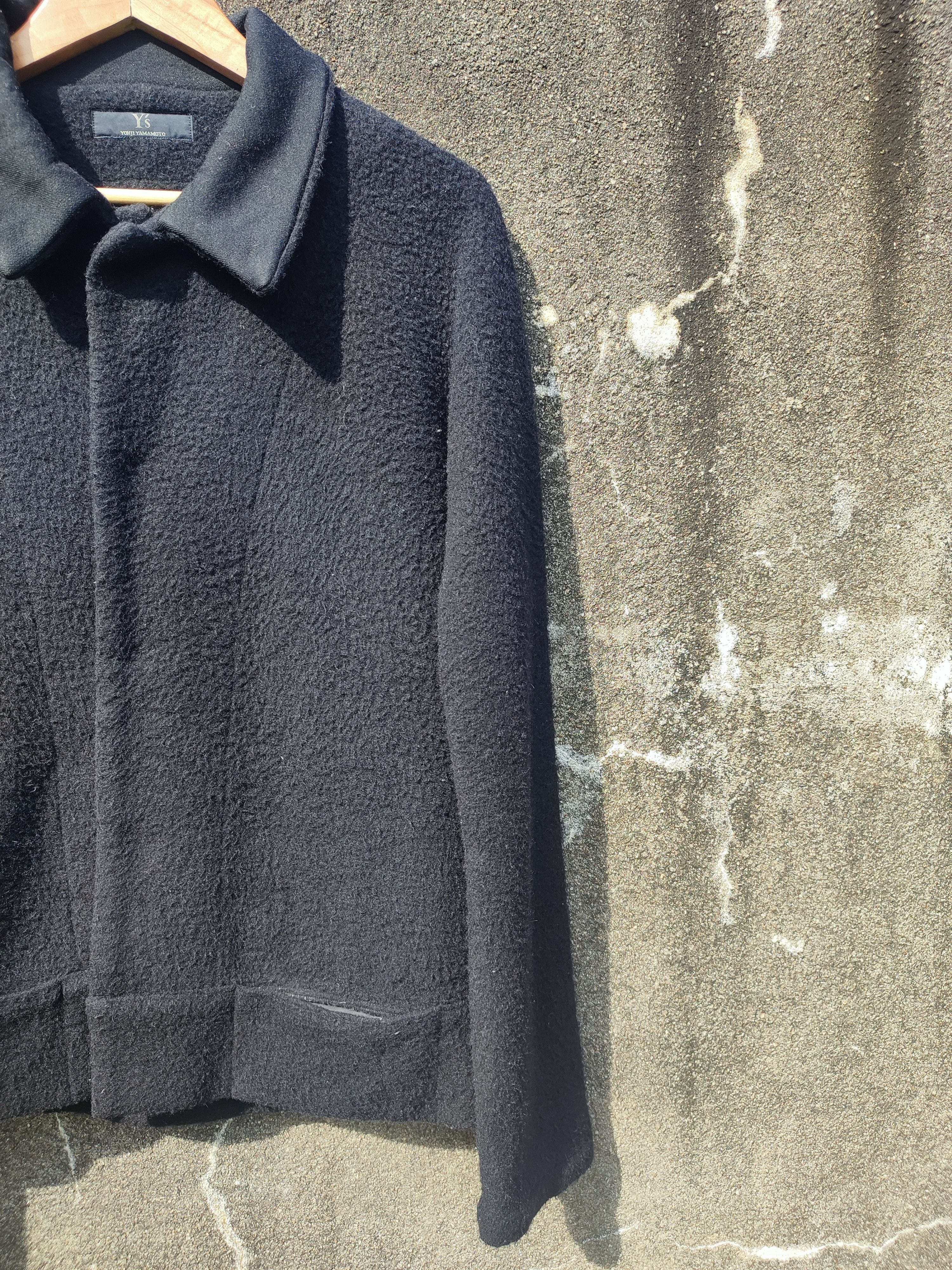 Yohji Yamamoto Y's Yohji Yamamoto Black Wool Textured Jacket (2000) Size US S / EU 44-46 / 1 - 9 Thumbnail
