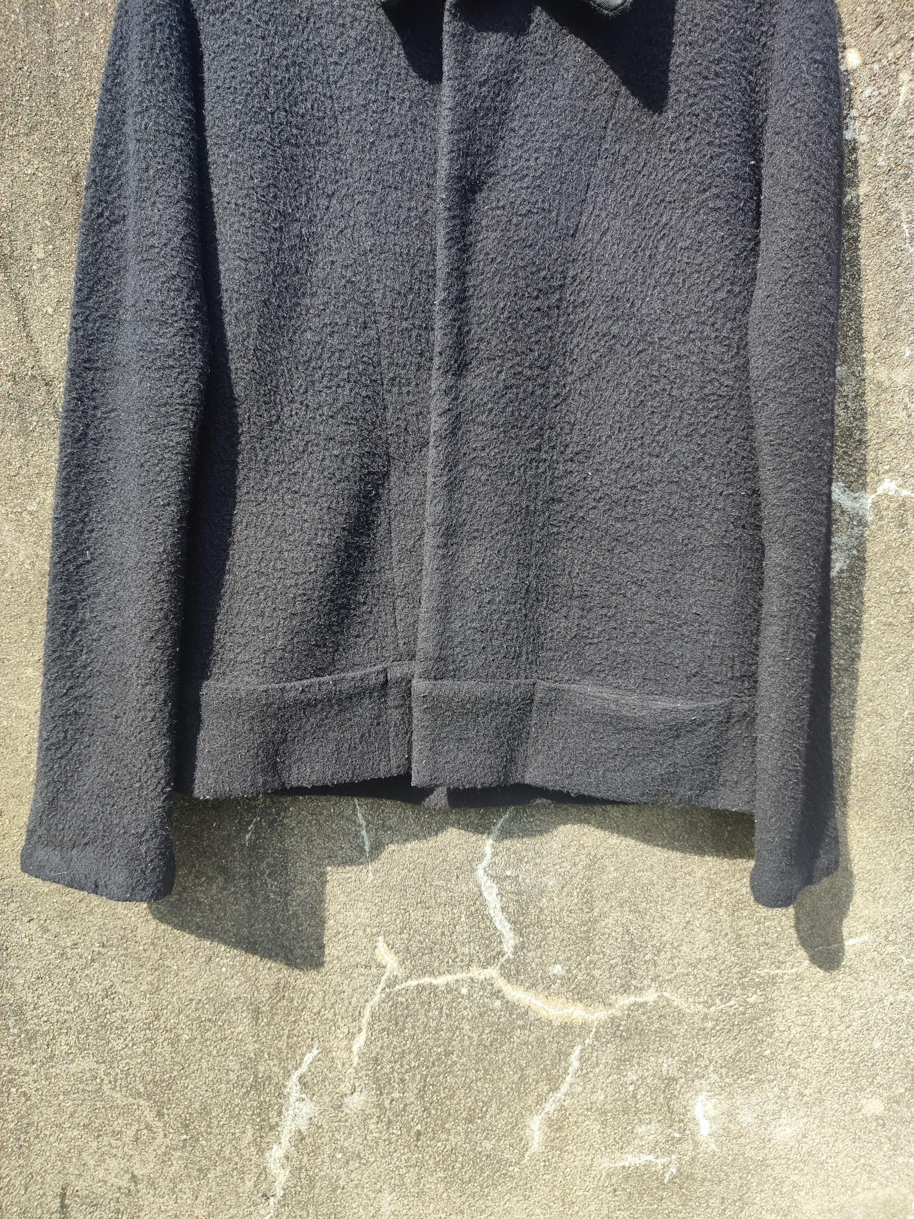 Yohji Yamamoto Y's Yohji Yamamoto Black Wool Textured Jacket (2000) Size US S / EU 44-46 / 1 - 6 Thumbnail