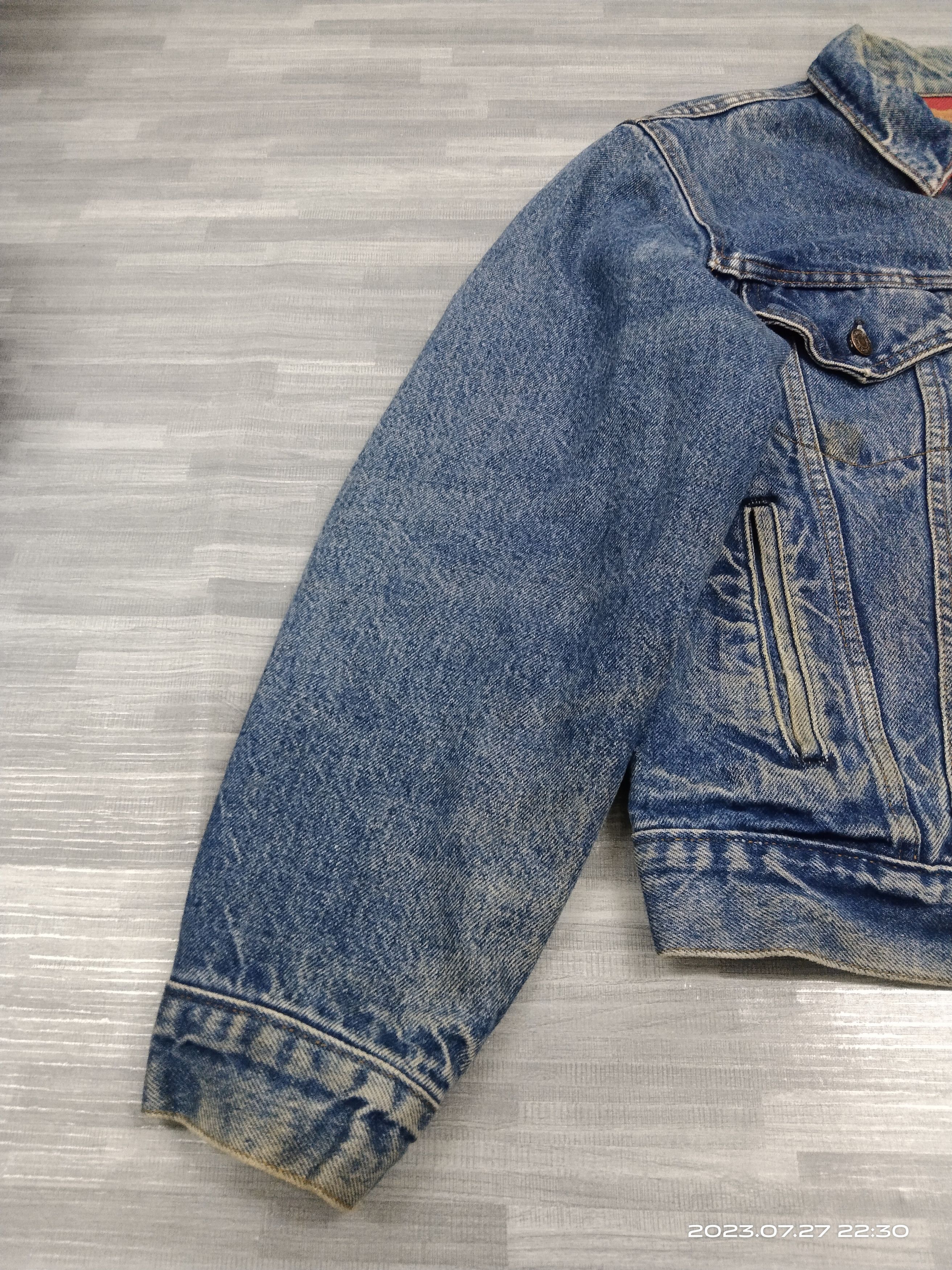 Levi's × Vintage DISTRESSED VINTAGE LEVIS TARTAN FLANEL LINING DENIM JACKET Size US M / EU 48-50 / 2 - 4 Thumbnail