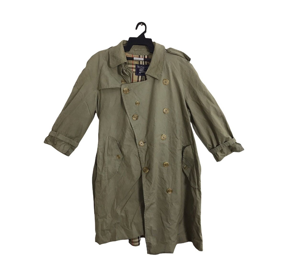 Burberry × Designer Burberry Nova Check Monogram Trench Coat Double Breasted Size US XL / EU 56 / 4 - 2 Thumbnail