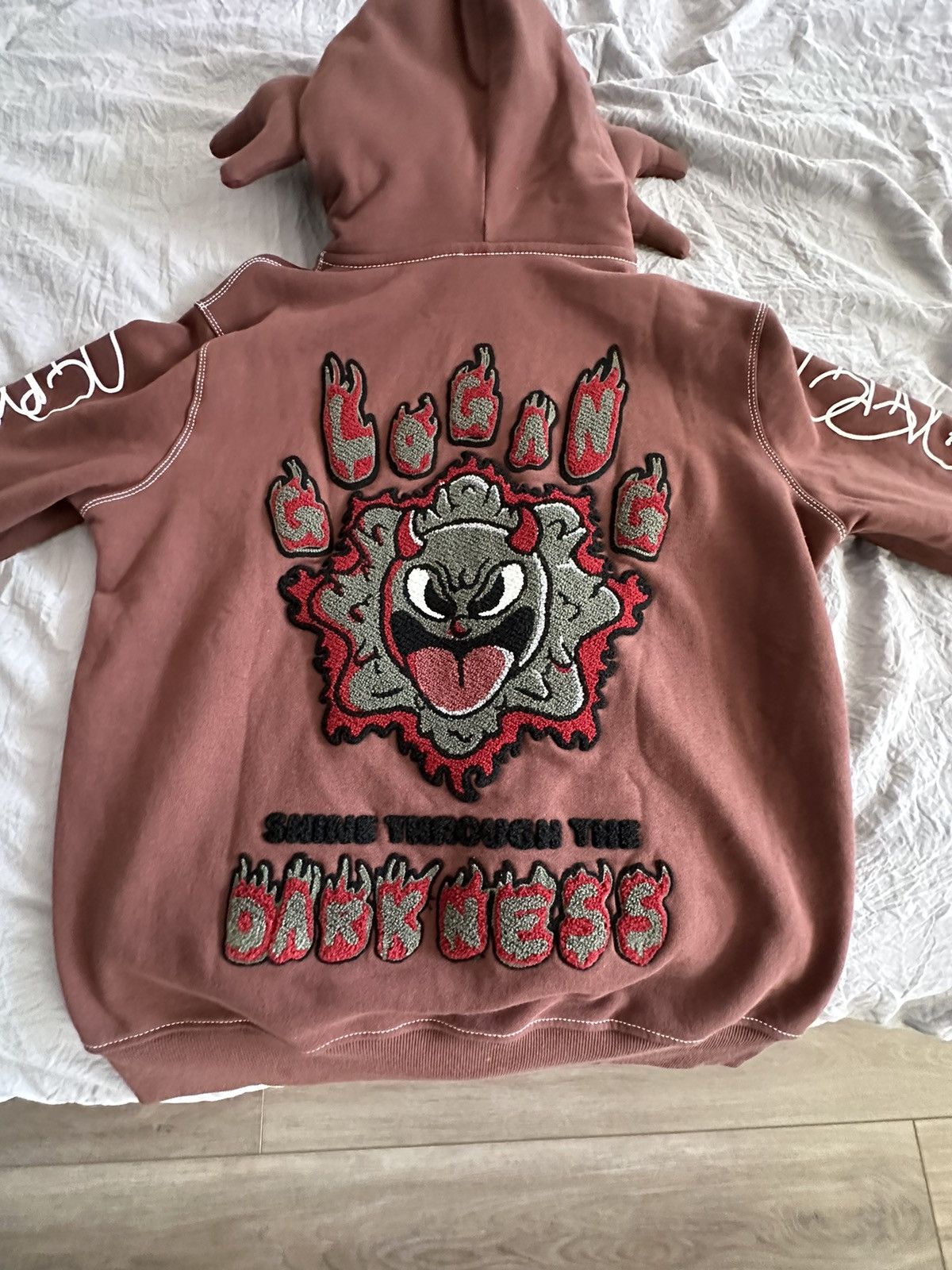 Glo Gang Glo Gang Embroidered Full Zip-Up Hoodie | Grailed