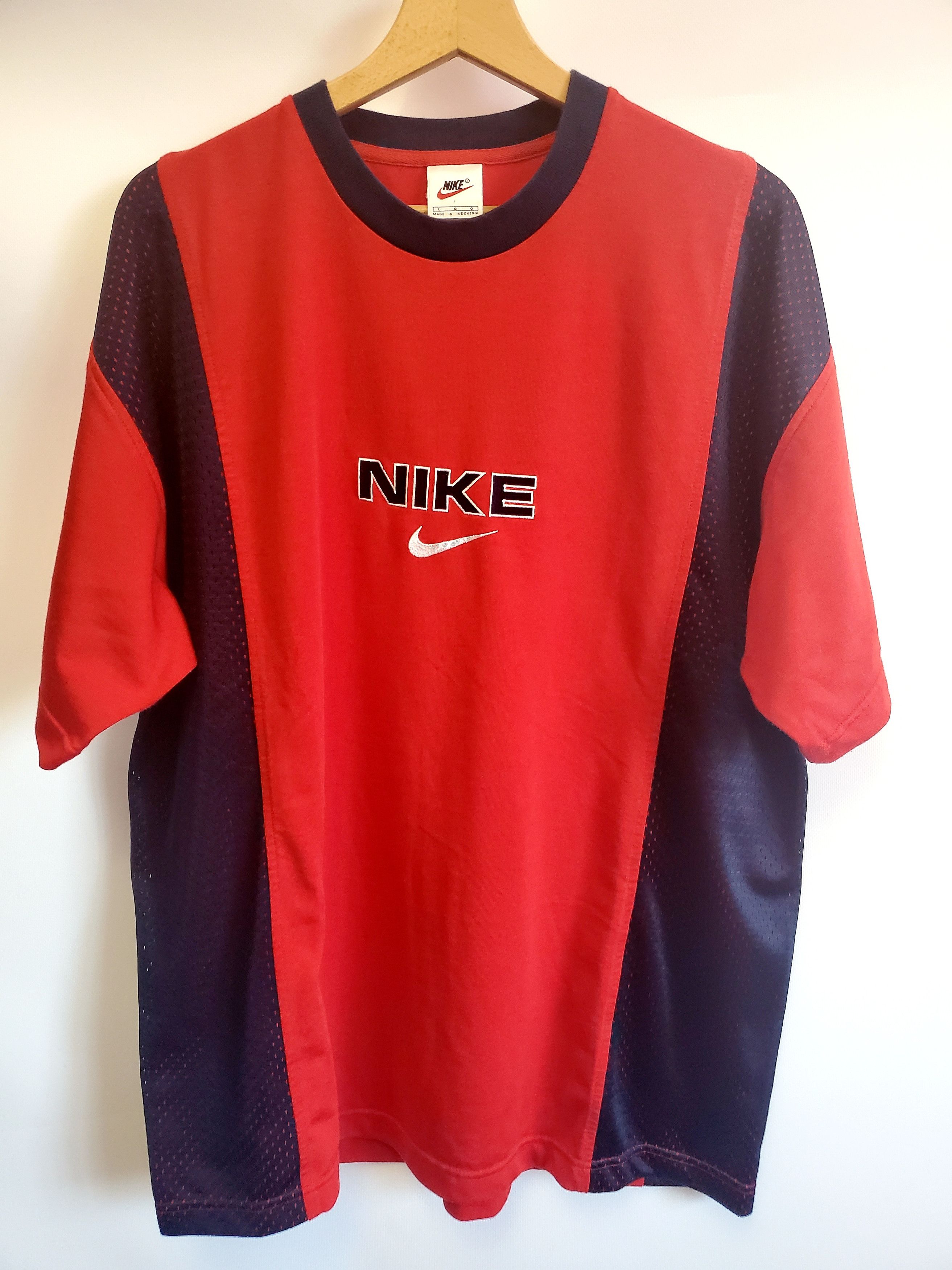 Nike × Vintage Nike y2k Vintage Big Logo Shirt size L,Xl Size US L / EU 52-54 / 3 - 1 Thumbnail