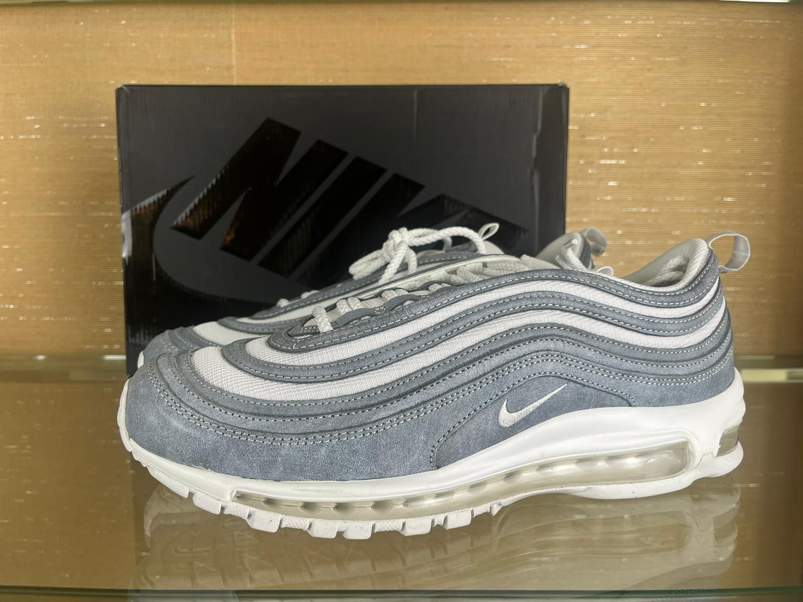 Comme des Garcons × Nike CDG Airmax 97 Sneakers in Blue Silver White Size US 8.5 / EU 41-42 - 13 Thumbnail