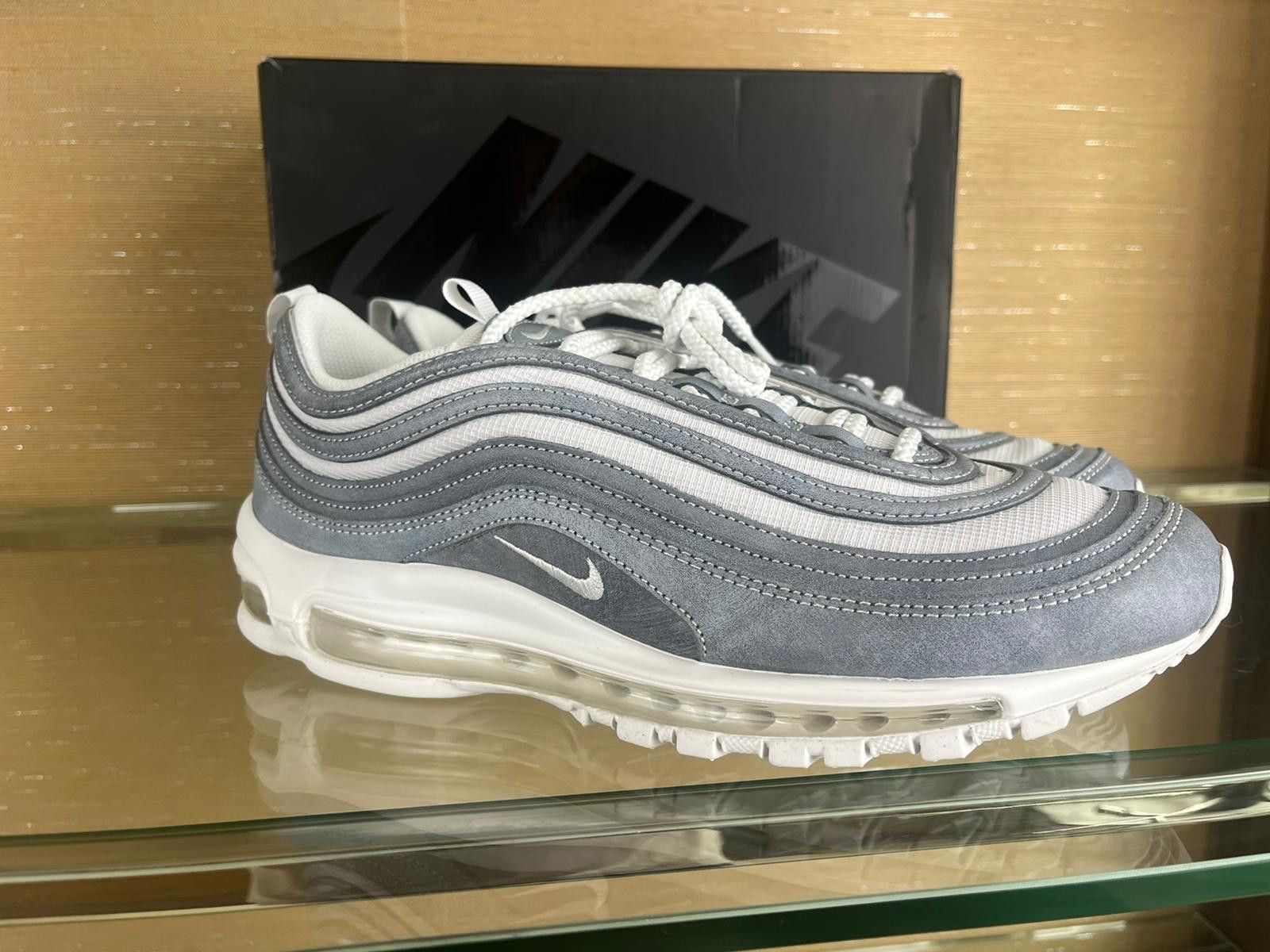 Comme des Garcons × Nike CDG Airmax 97 Sneakers in Blue Silver White Size US 8.5 / EU 41-42 - 10 Thumbnail
