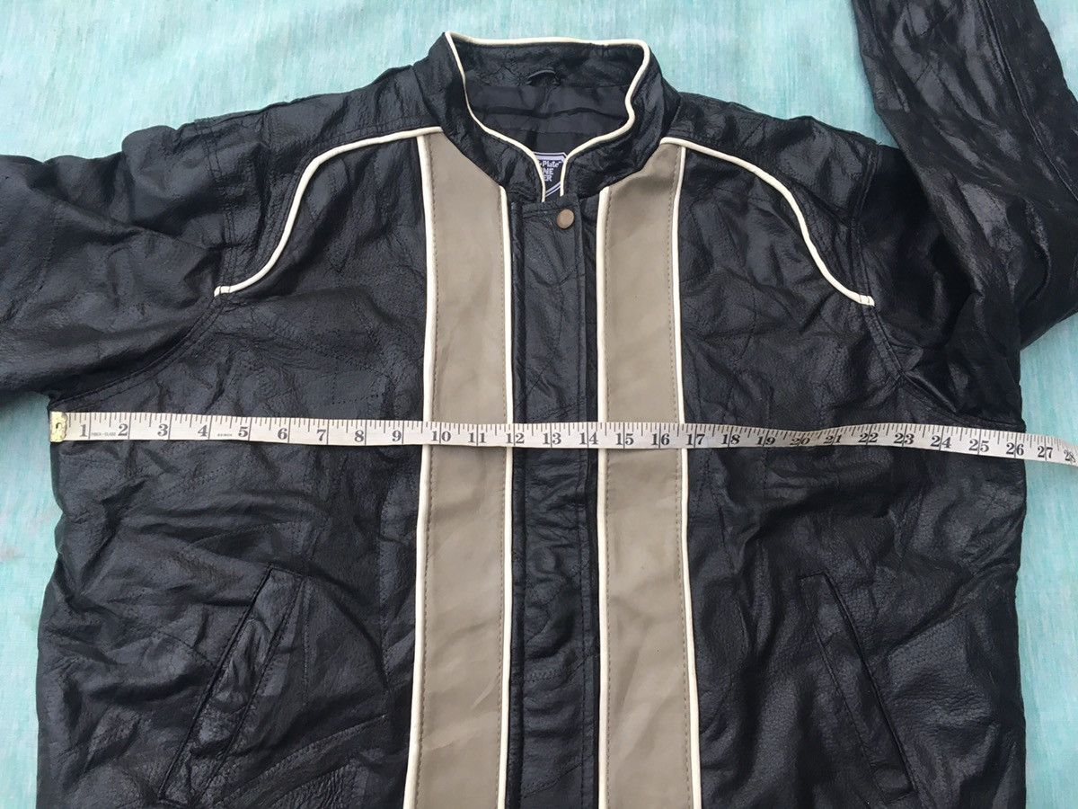 Genuine Leather Vintage Diamond Plate Leather Jacket Size US L / EU 52-54 / 3 - 12 Thumbnail