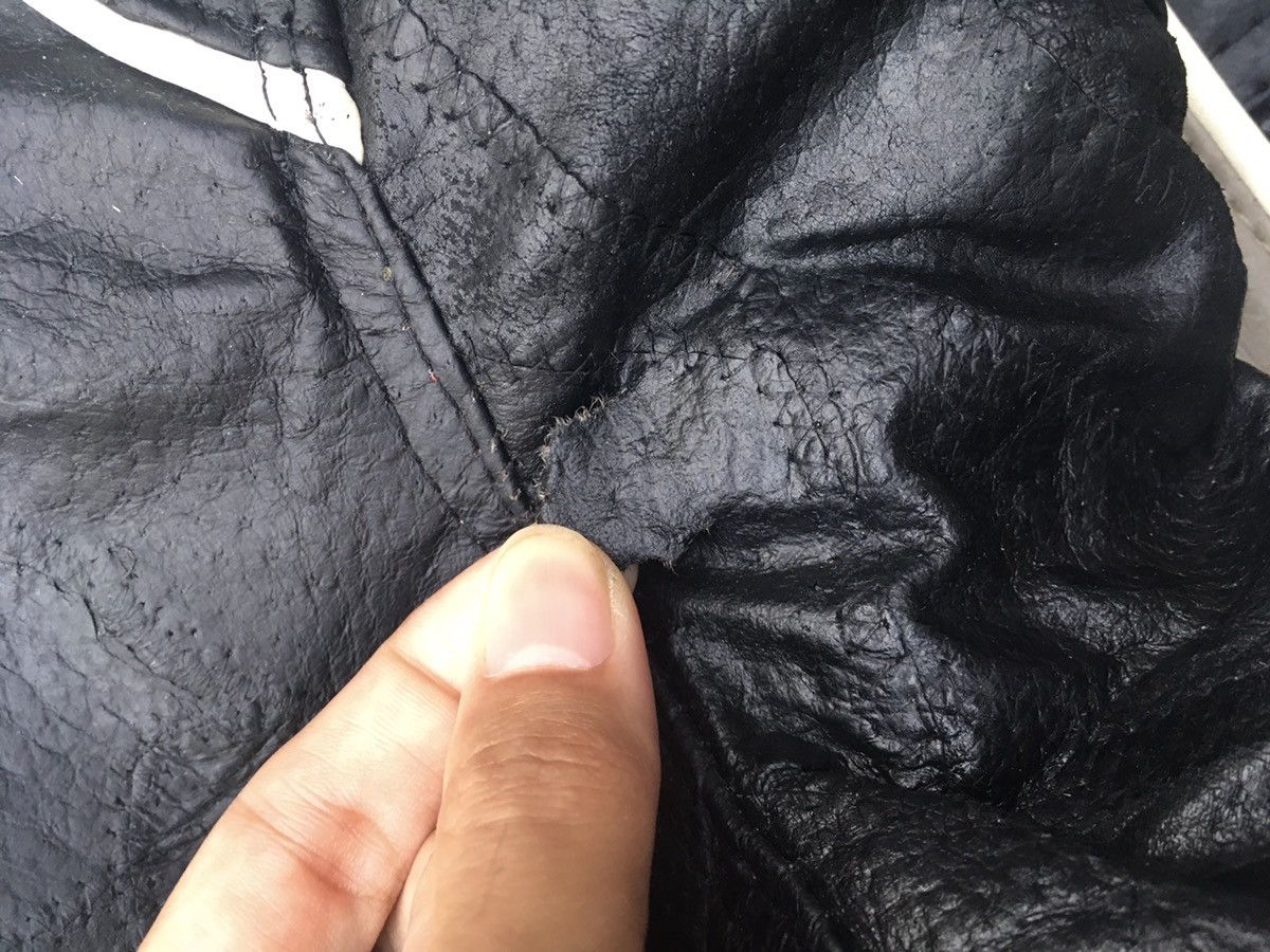 Genuine Leather Vintage Diamond Plate Leather Jacket Size US L / EU 52-54 / 3 - 10 Thumbnail