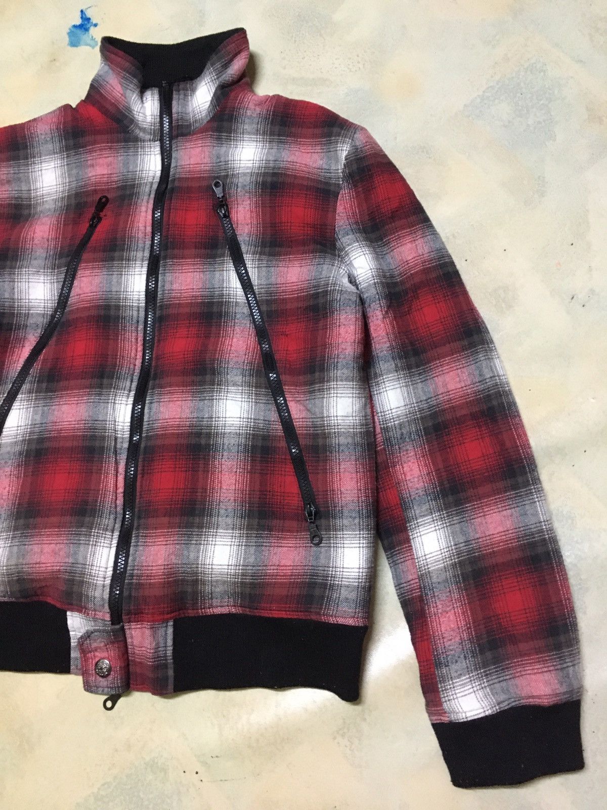 In The Attic In The Attic Red Tartan Zipper Sweater Seditionaries Style Size US M / EU 48-50 / 2 - 4 Thumbnail
