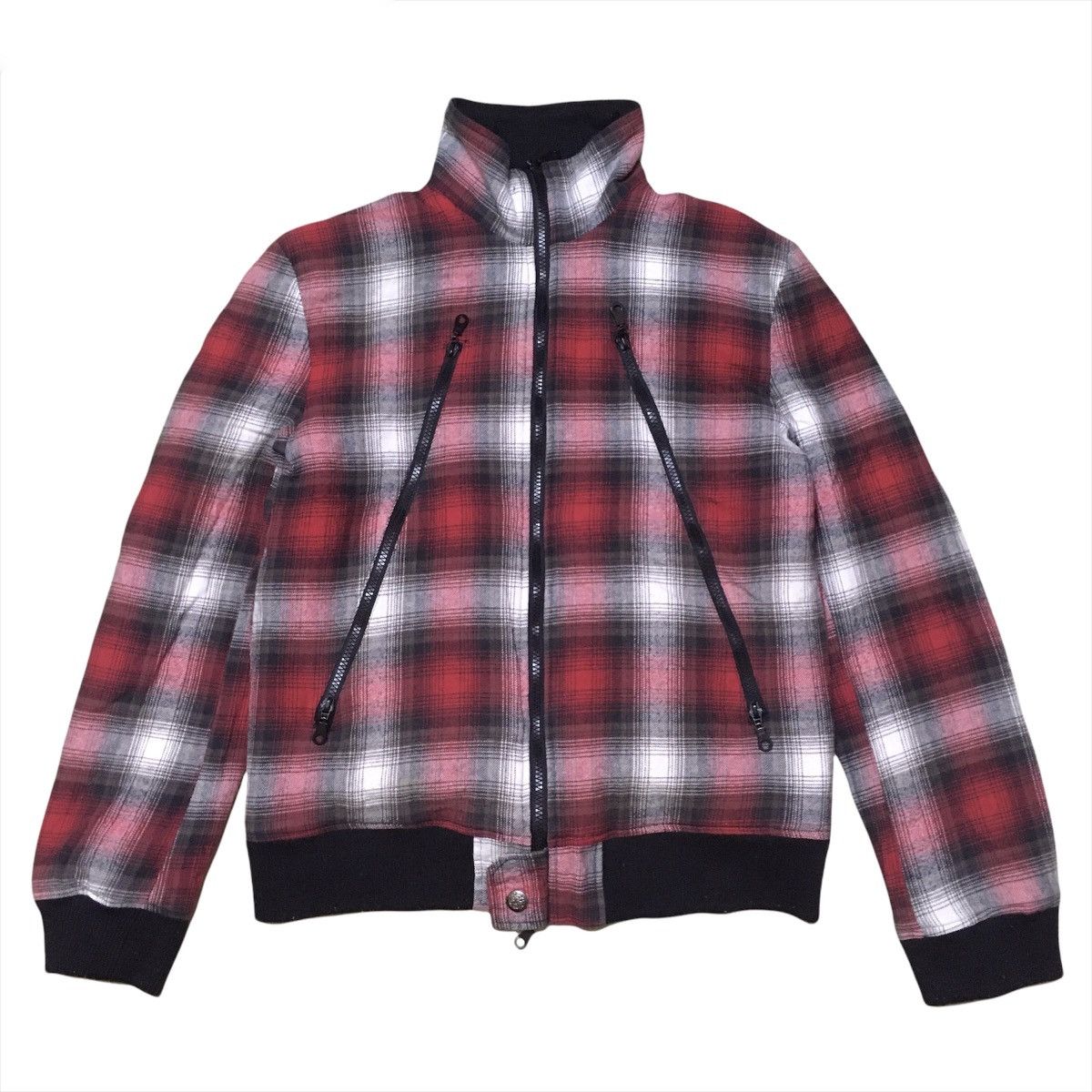In The Attic In The Attic Red Tartan Zipper Sweater Seditionaries Style Size US M / EU 48-50 / 2 - 1 Thumbnail